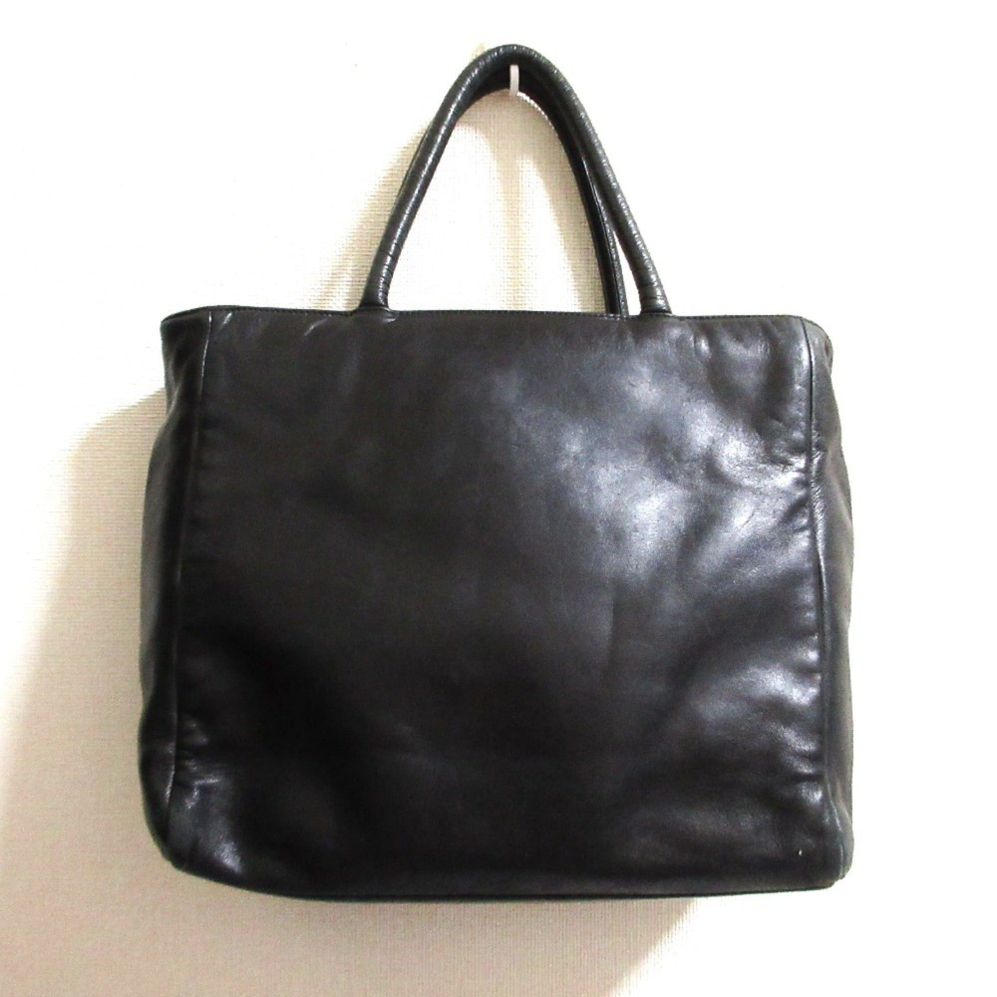 Prada Prada Nappa Leather Tote Bag Black Women's Size ONE SIZE - 2 Thumbnail