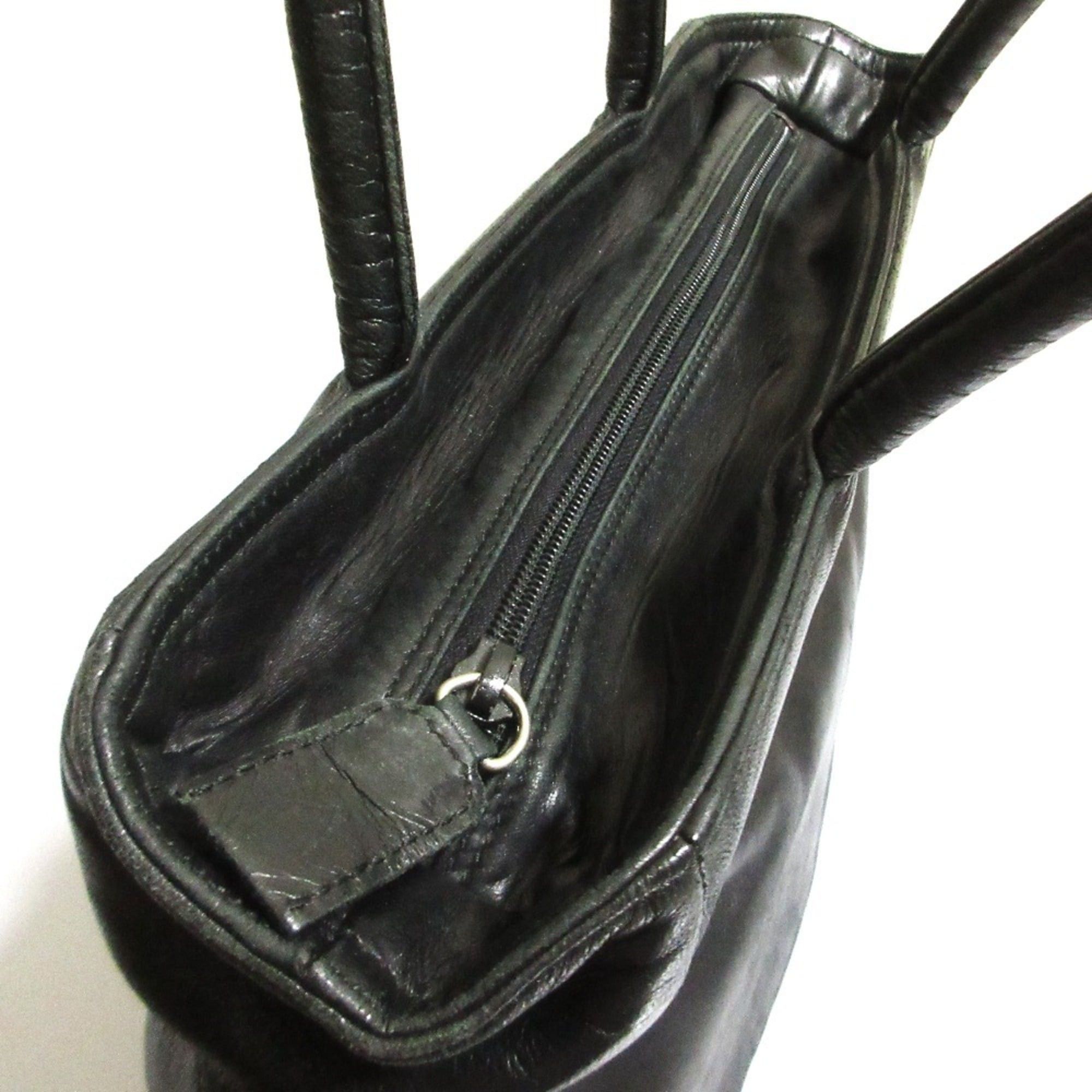 Prada Prada Nappa Leather Tote Bag Black Women's Size ONE SIZE - 7 Thumbnail