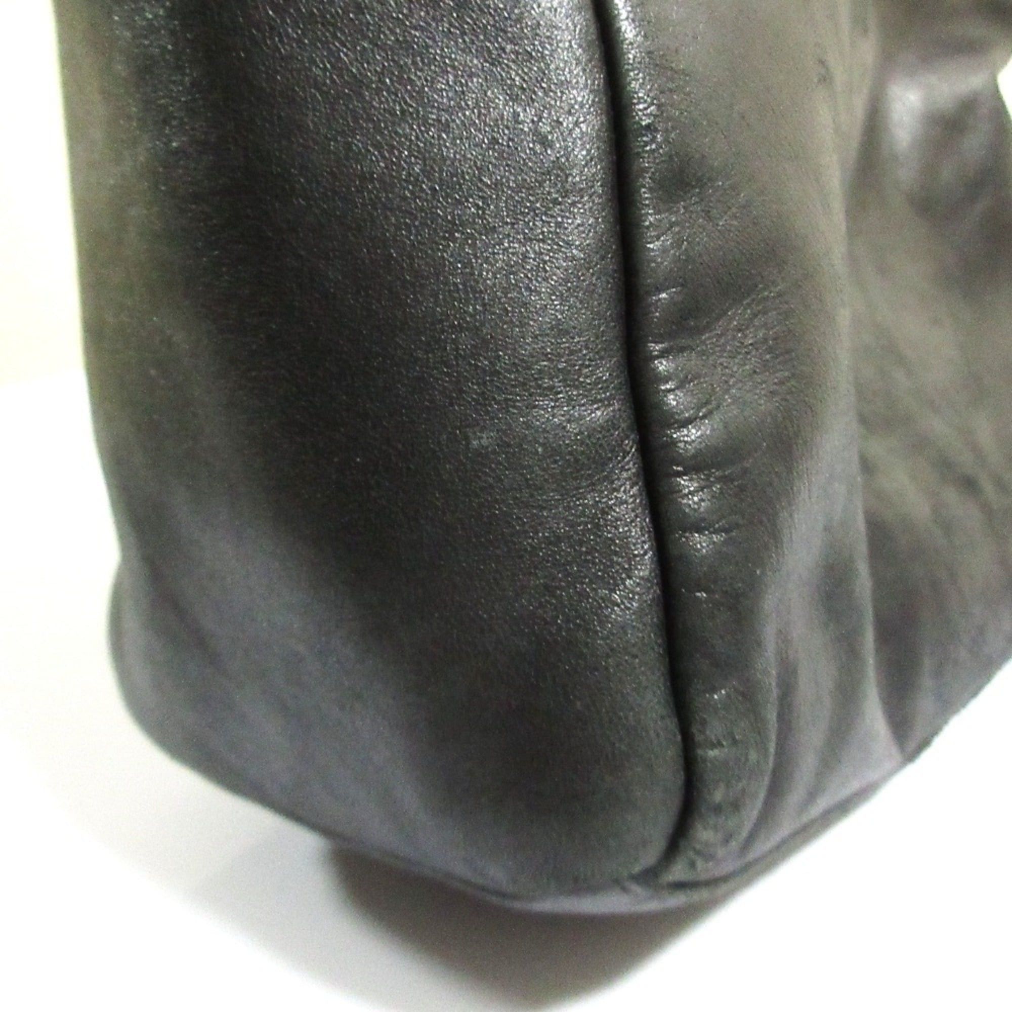 Prada Prada Nappa Leather Tote Bag Black Women's Size ONE SIZE - 15 Thumbnail