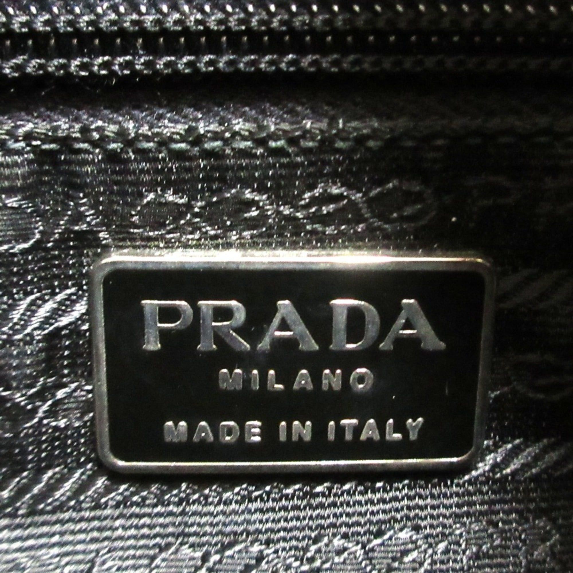 Prada Prada Nappa Leather Tote Bag Black Women's Size ONE SIZE - 9 Thumbnail