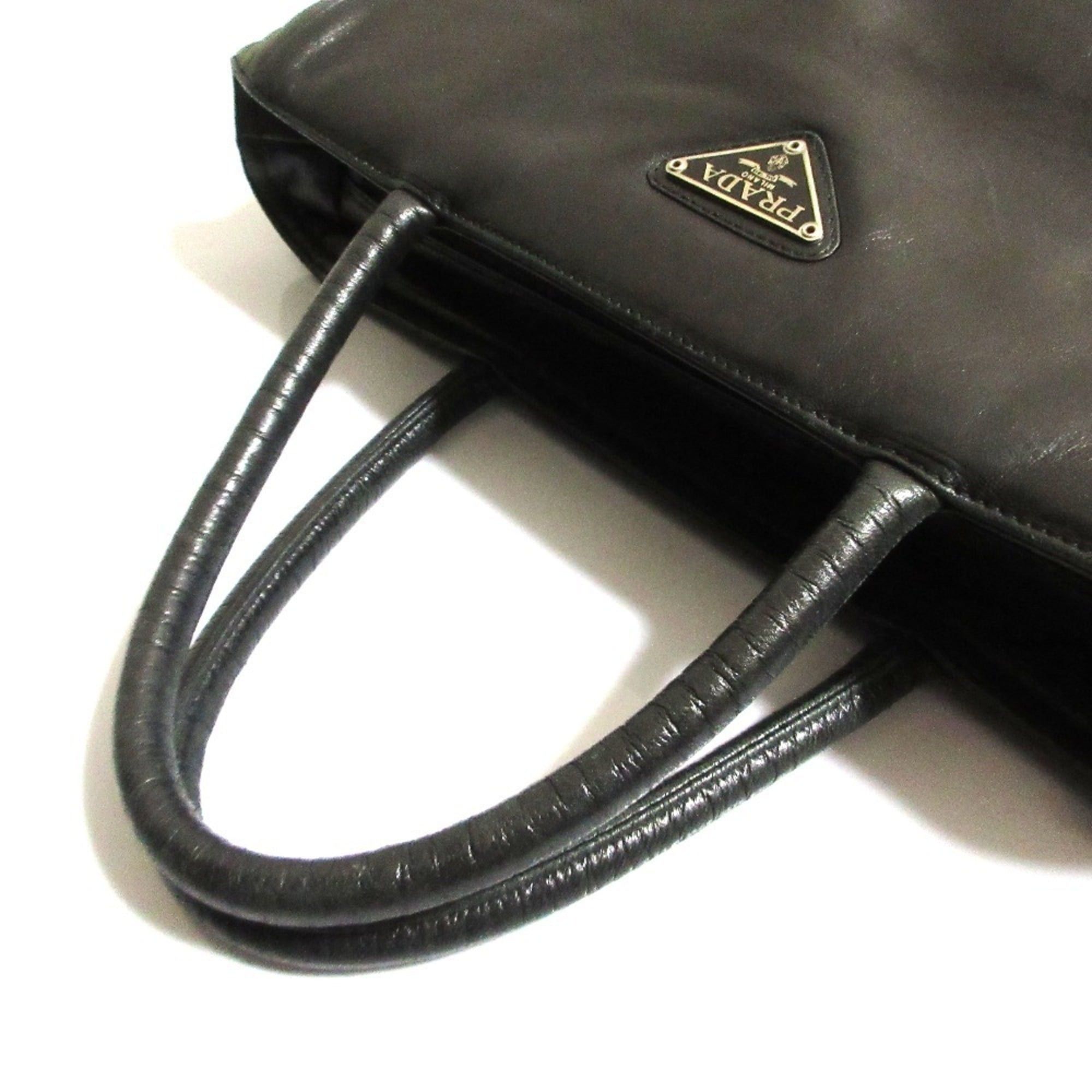Prada Prada Nappa Leather Tote Bag Black Women's Size ONE SIZE - 6 Thumbnail