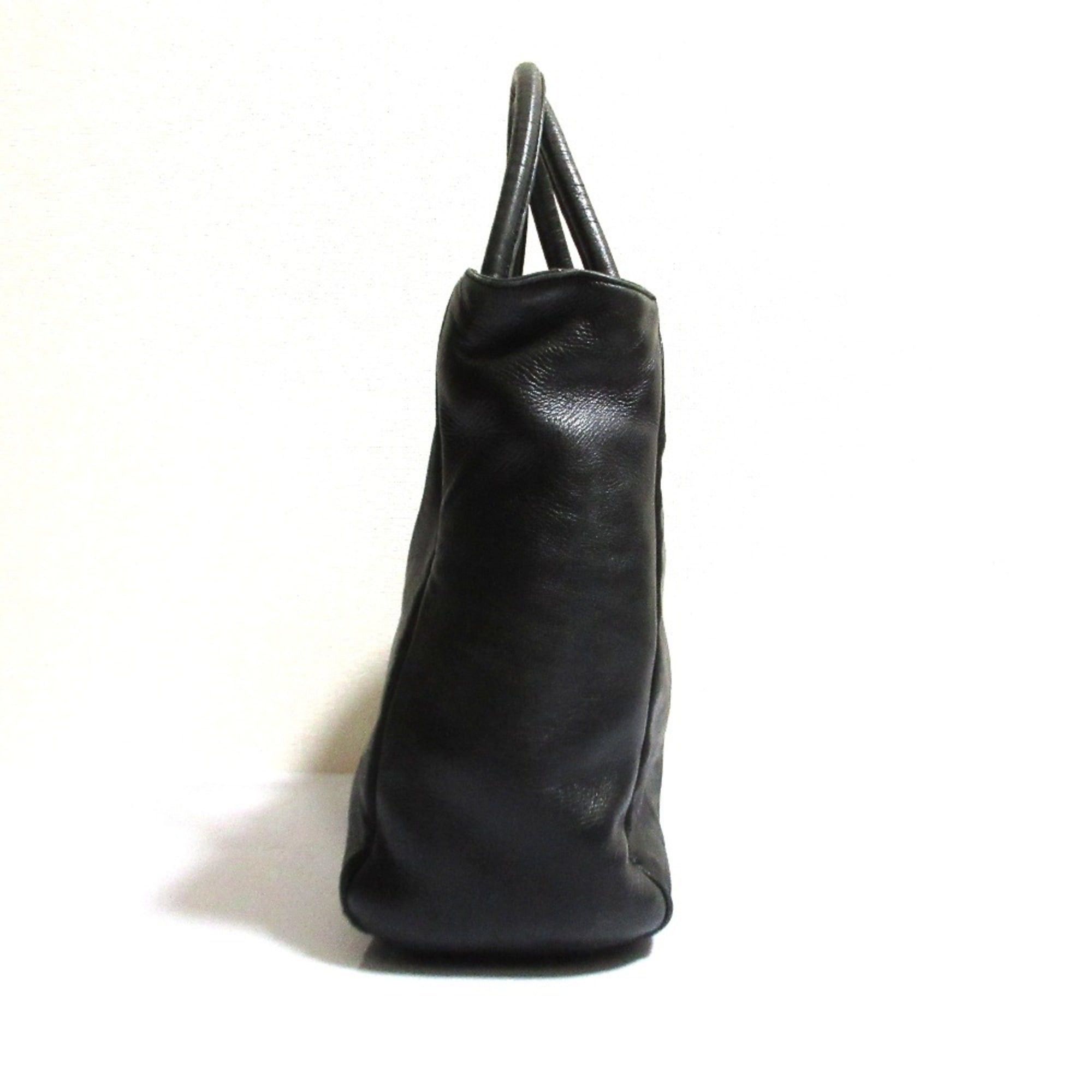 Prada Prada Nappa Leather Tote Bag Black Women's Size ONE SIZE - 3 Thumbnail