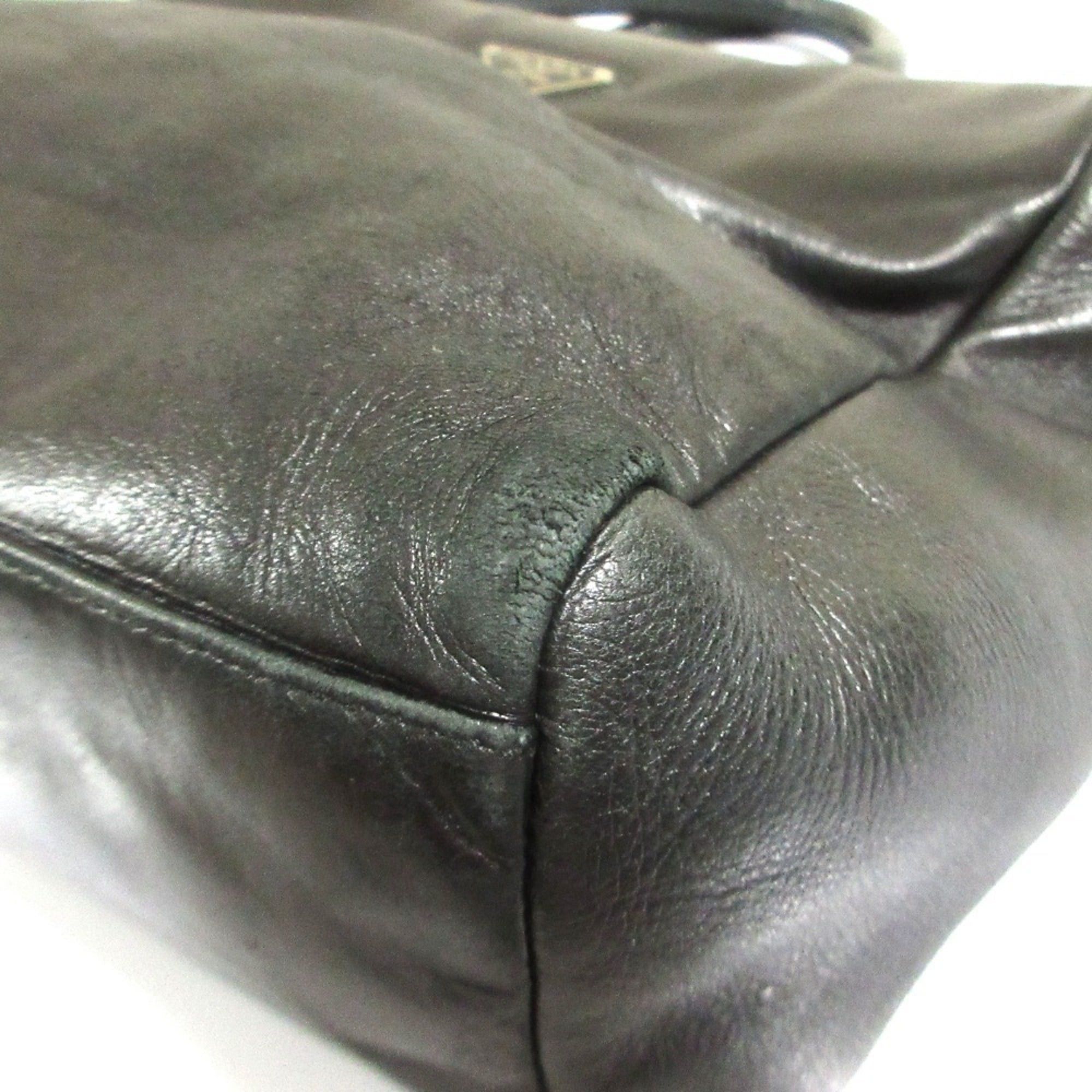 Prada Prada Nappa Leather Tote Bag Black Women's Size ONE SIZE - 12 Thumbnail