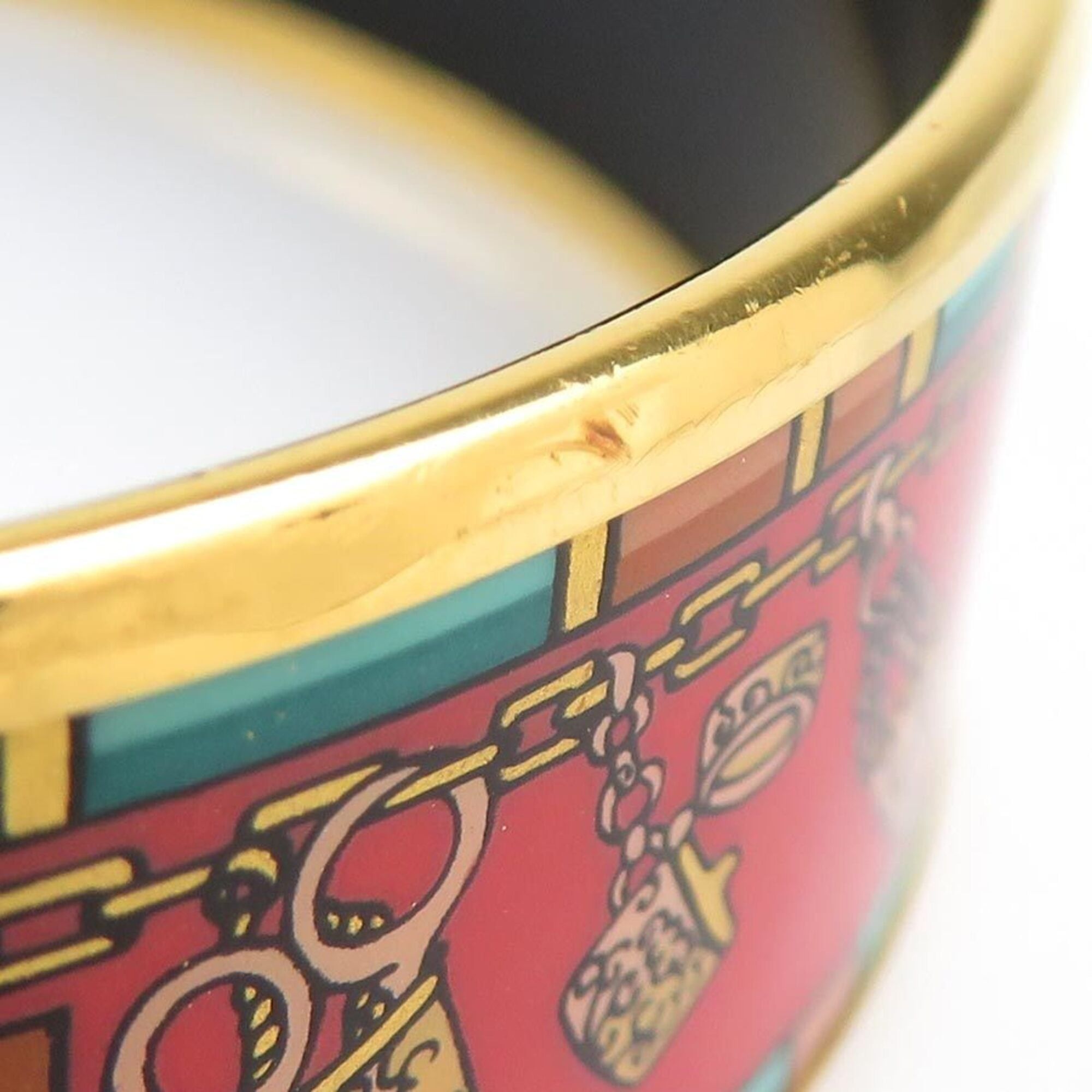 Hermes Hermes Bangle Bracelet Email Metal Enamel Gold Multicolor Women's Free Shipping e61792j Size ONE SIZE - 6 Thumbnail