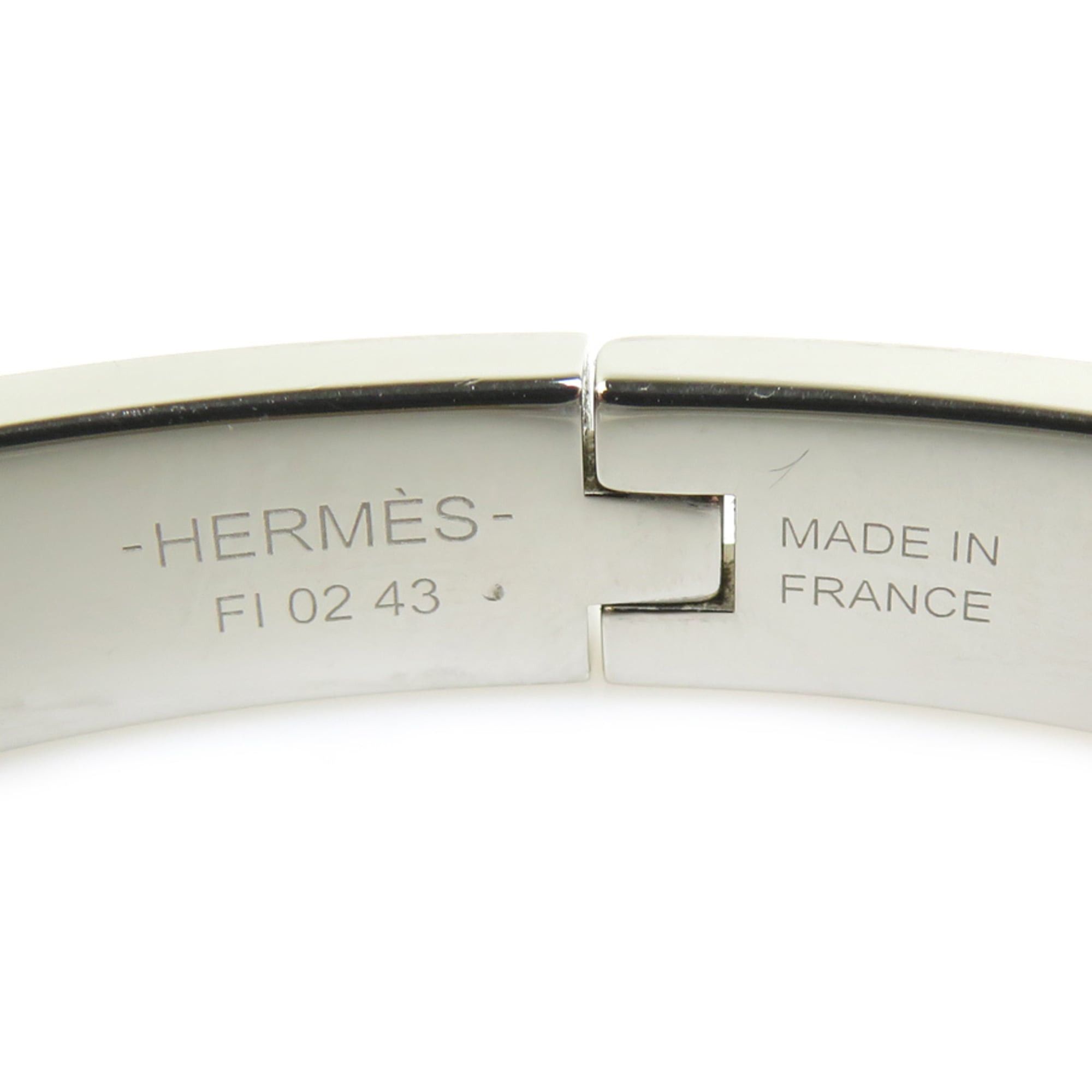 Hermes Hermes Bangle Bracelet Mini Click Chaine d'Ancre Metal Enamel Silver Blue Gold Women's Free Shipping e61794g Size ONE SIZE - 8 Thumbnail