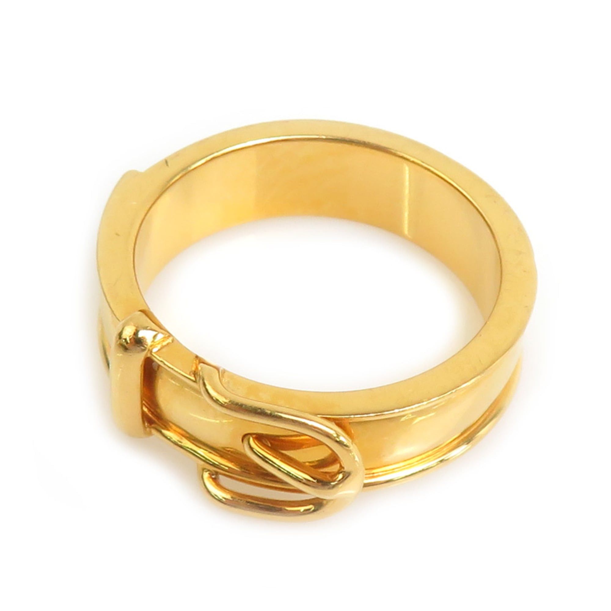 Hermes Hermes scarf/muffler ring with belt motif, metal, gold, women's, free shipping, e61790a Size ONE SIZE - 2 Thumbnail