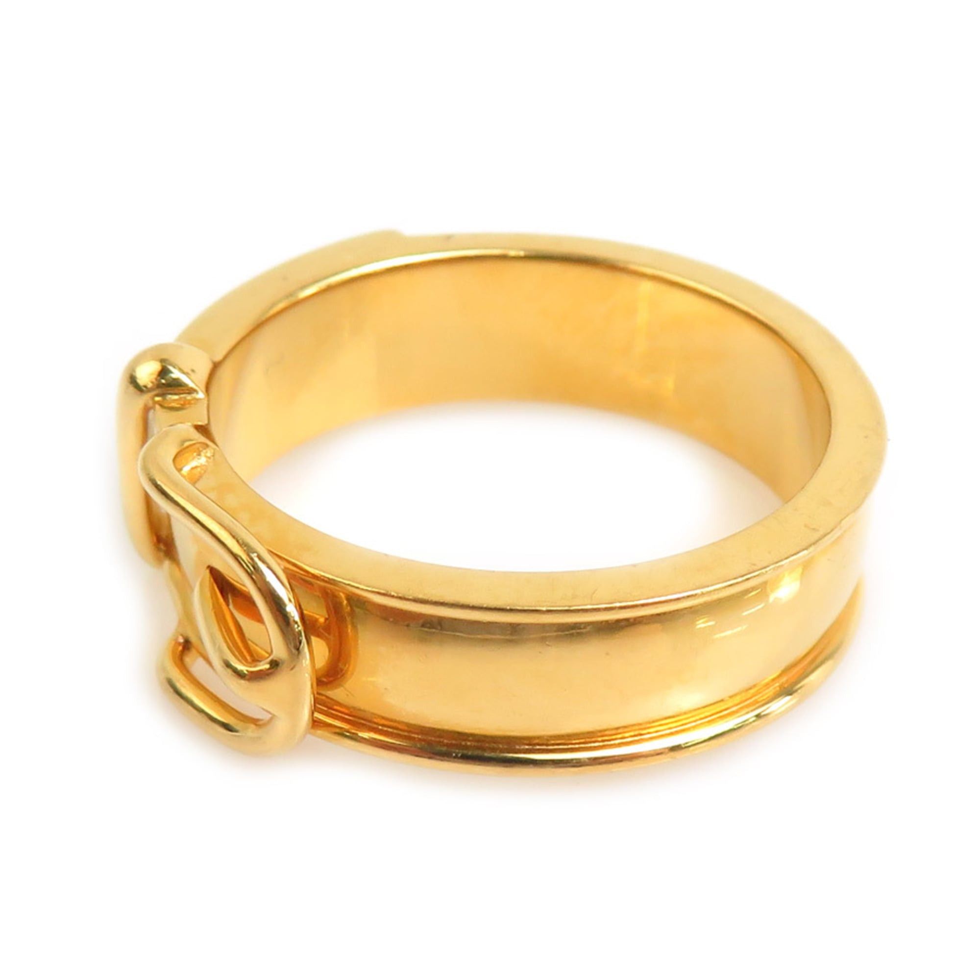 Hermes Hermes scarf/muffler ring with belt motif, metal, gold, women's, free shipping, e61790a Size ONE SIZE - 3 Thumbnail