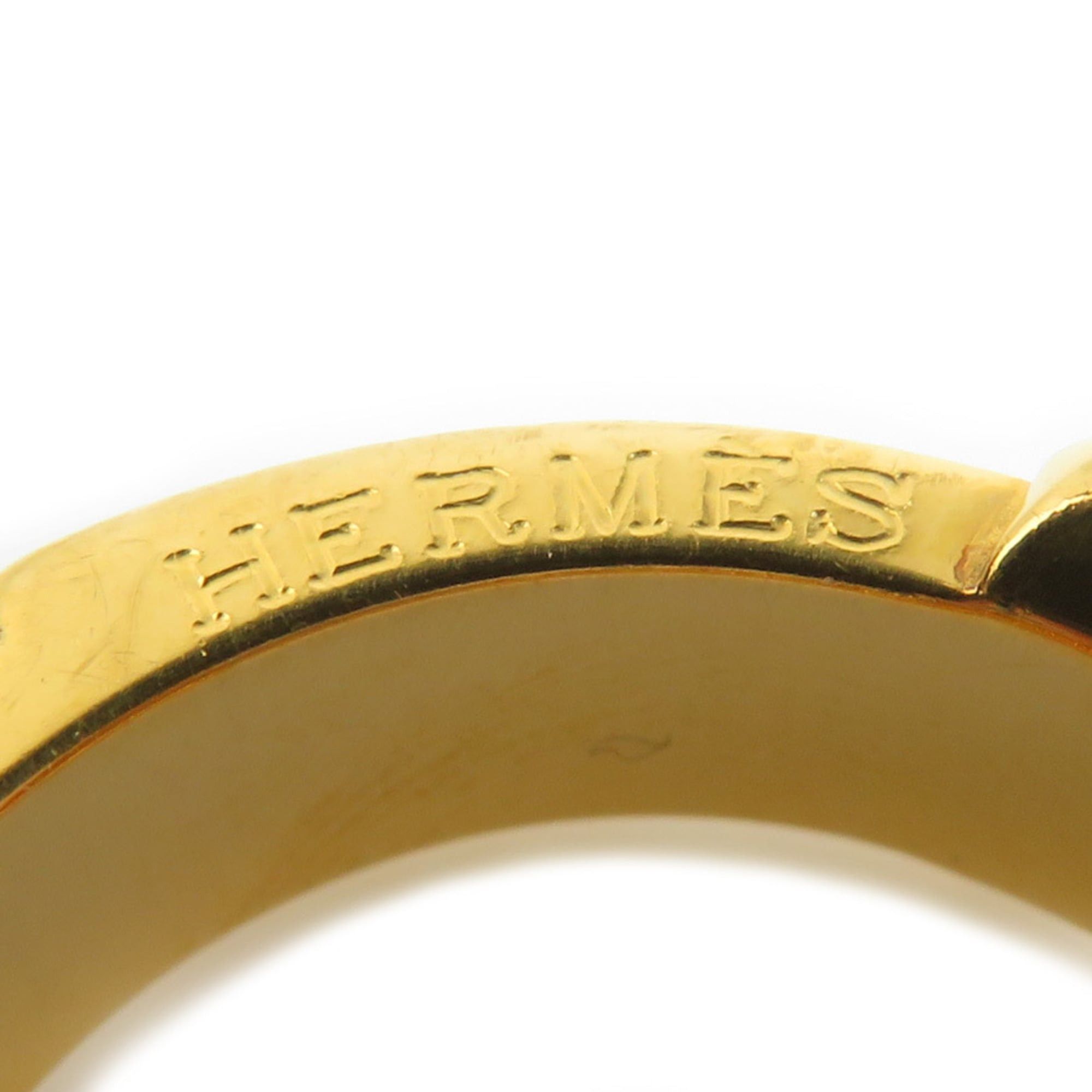 Hermes Hermes scarf/muffler ring with belt motif, metal, gold, women's, free shipping, e61790a Size ONE SIZE - 6 Thumbnail