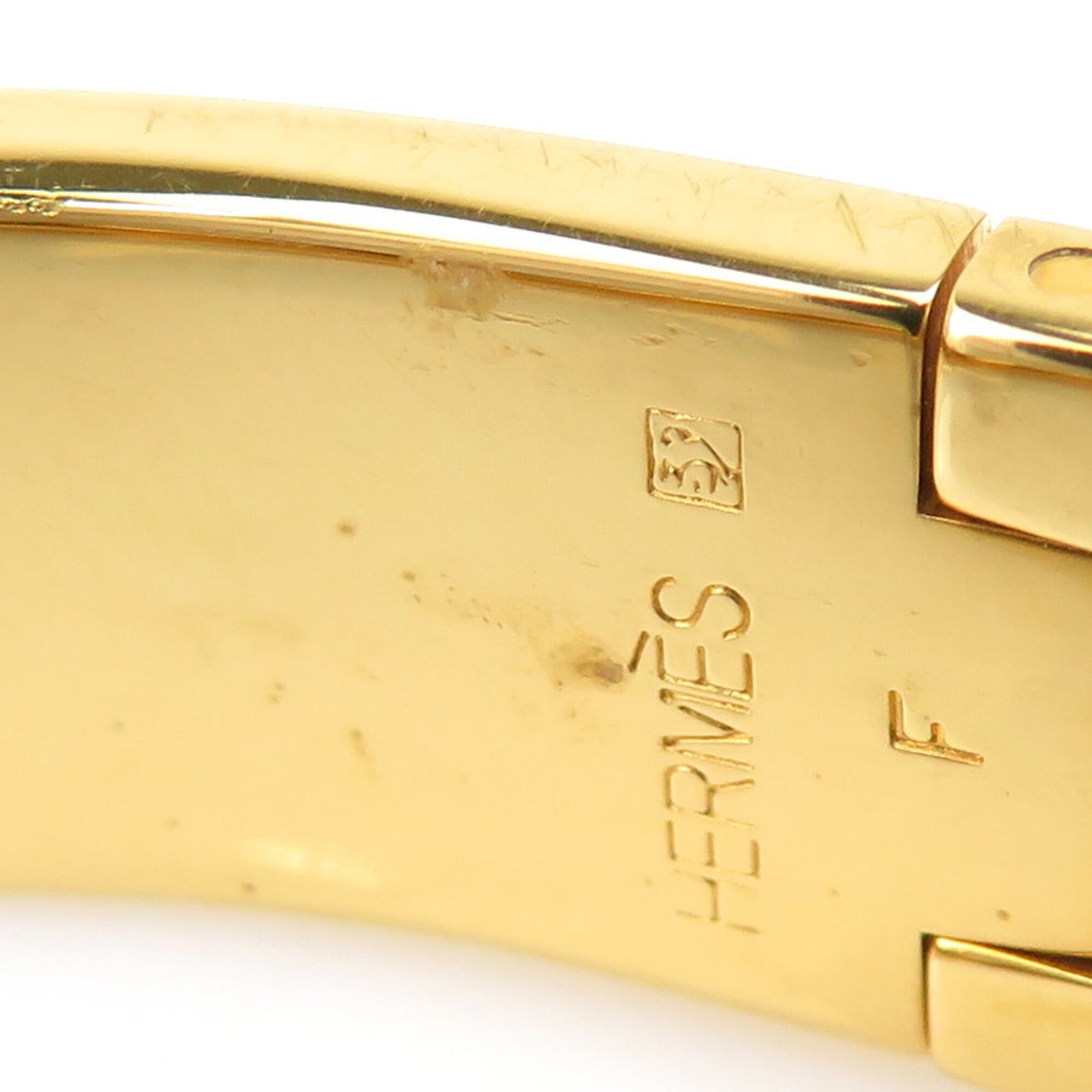 Hermes Hermes Bangle Bracelet Clic Clack H Metal Enamel Gold Orange Women's Free Shipping e61791i Size ONE SIZE - 9 Thumbnail