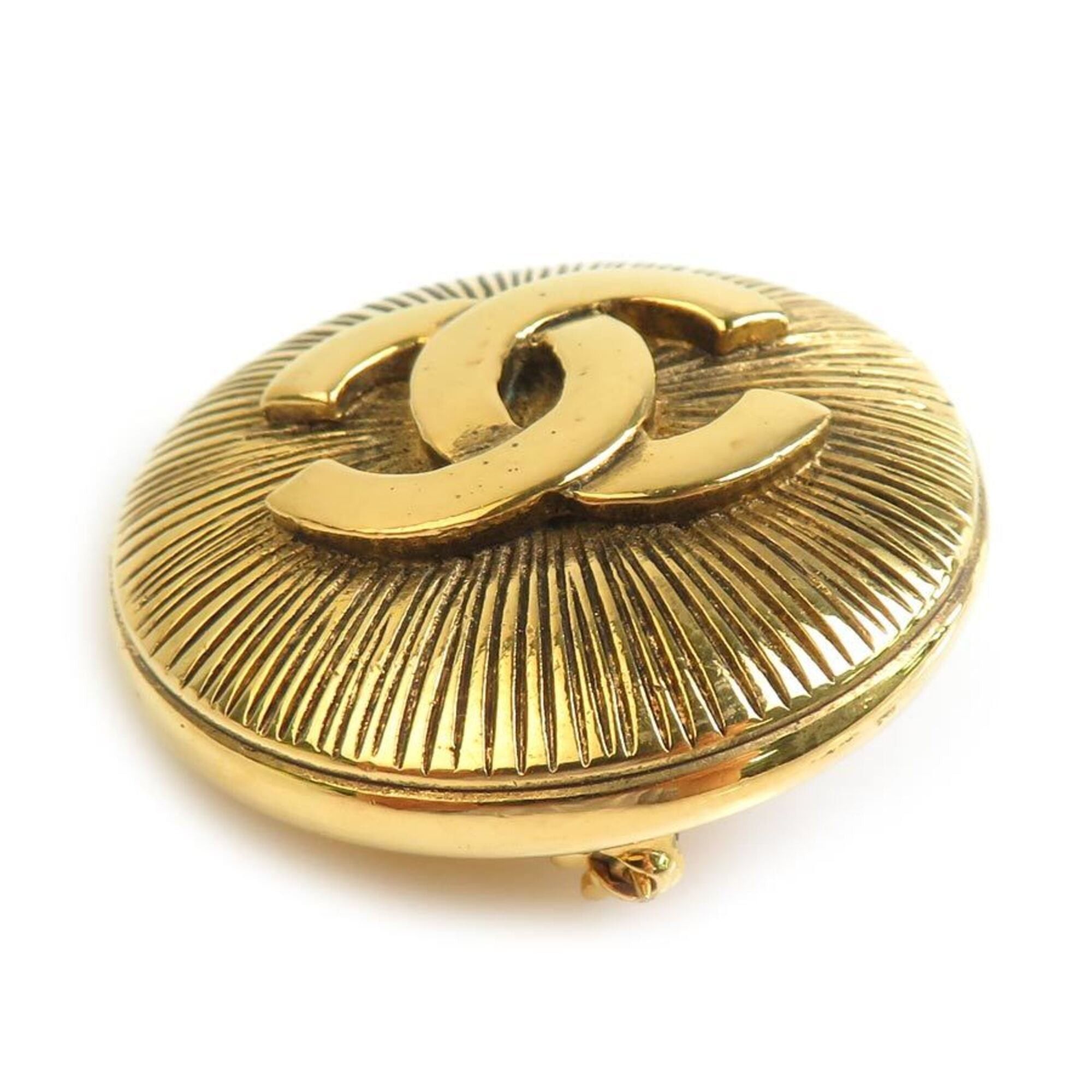 Chanel Chanel brooch, Coco Mark, metal, gold, women's, free shipping, e61787i Size ONE SIZE - 2 Thumbnail