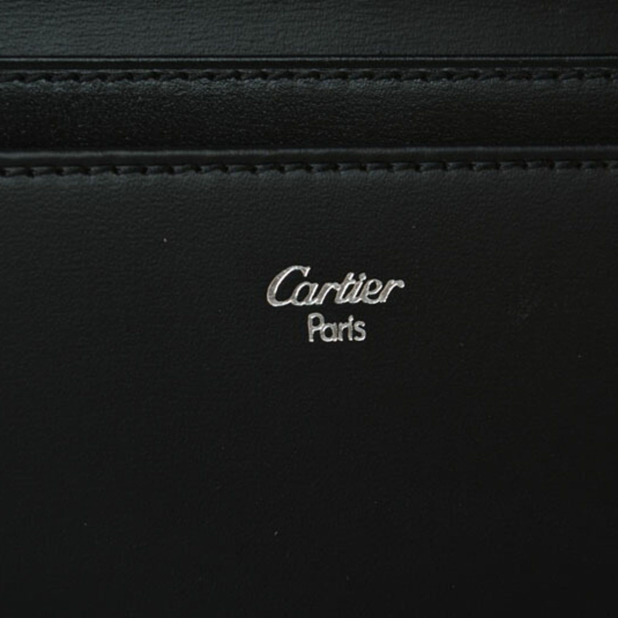 Cartier Cartier Men's Wallet, Leather Long Pasha, Black/Silver, L3000439 Size ONE SIZE - 13 Thumbnail
