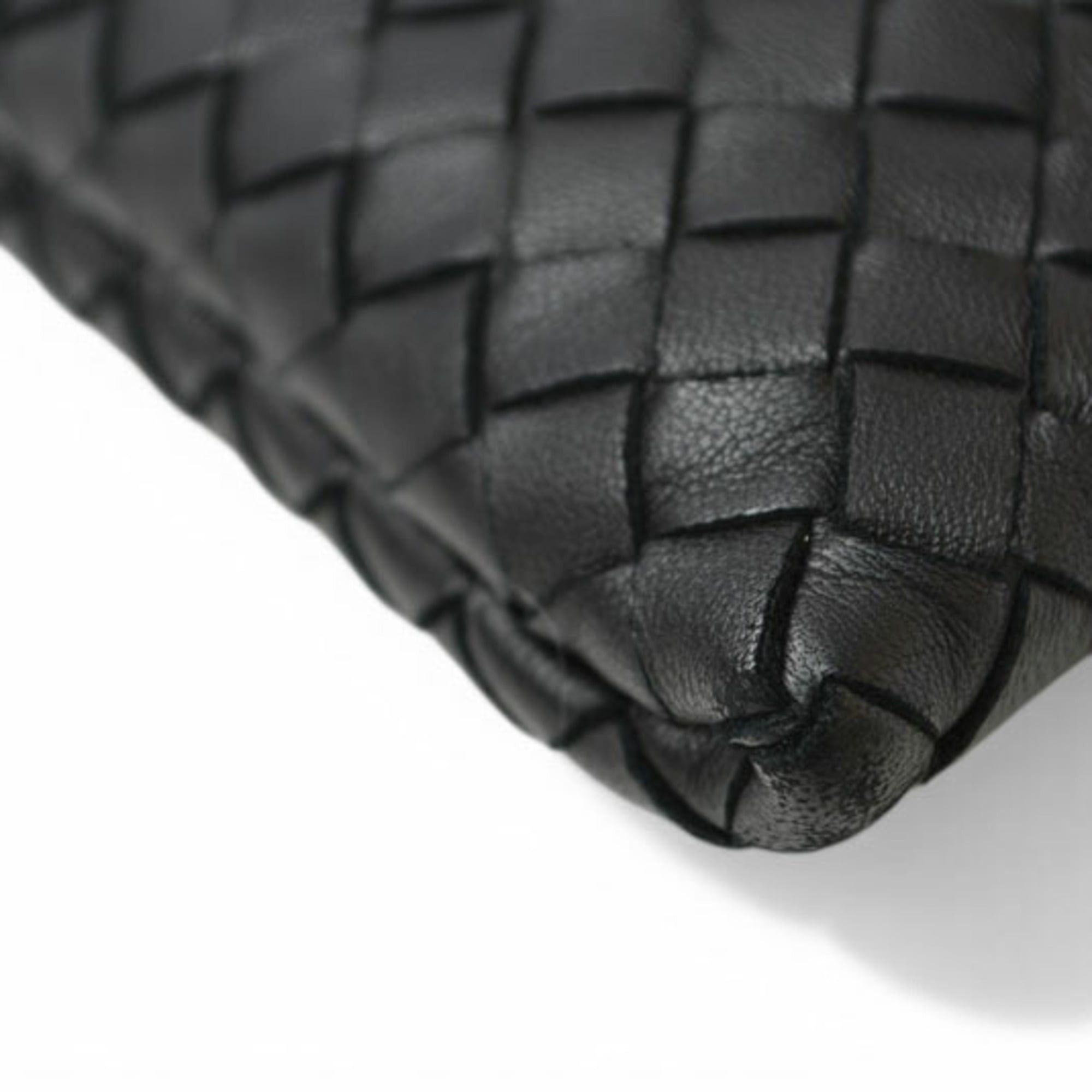 Bottega Veneta Bottega Veneta clutch bag, men's pouch, BOTTEGA VENETA, Intrecciato, Nappa, lambskin, black, orange Size ONE SIZE - 8 Thumbnail