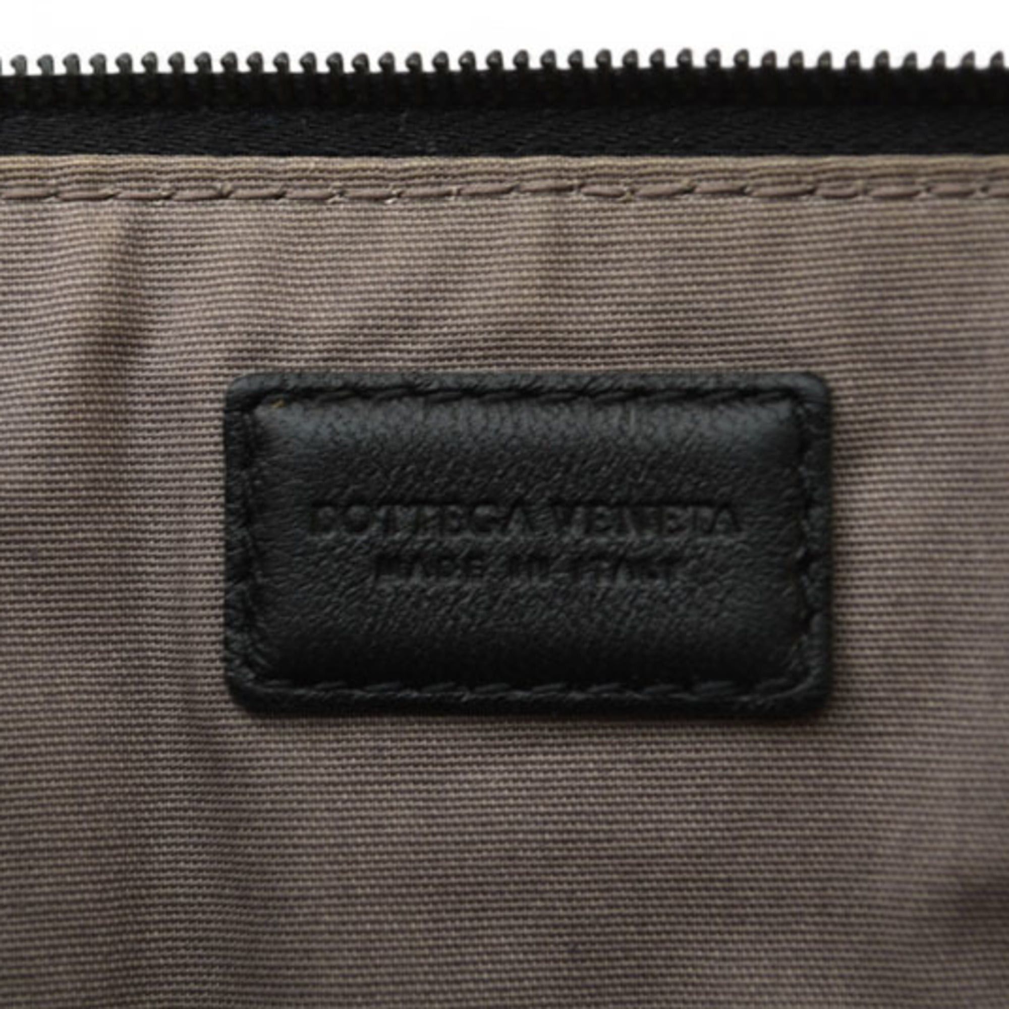 Bottega Veneta Bottega Veneta clutch bag, men's pouch, BOTTEGA VENETA, Intrecciato, Nappa, lambskin, black, orange Size ONE SIZE - 11 Thumbnail