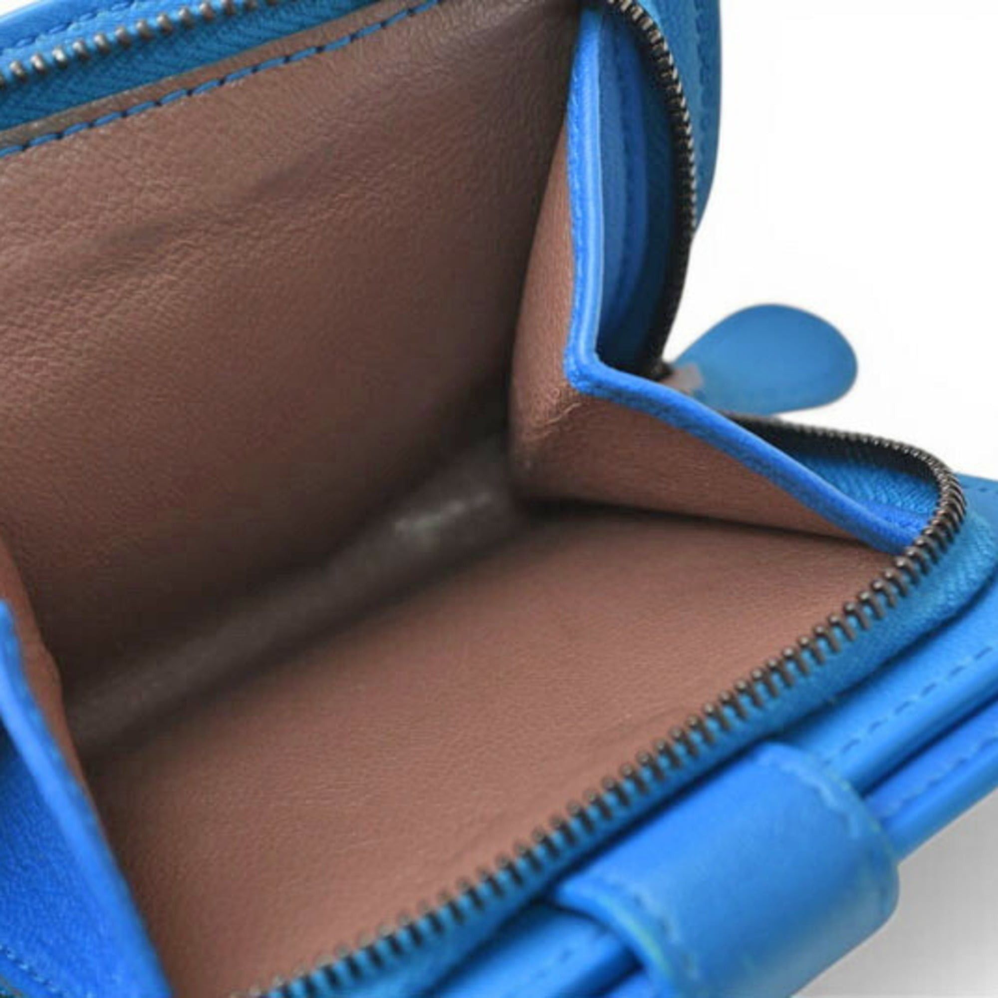 Bottega Veneta Bottega Veneta Bi-fold Wallet, Intrecciato Weave, Blue Size ONE SIZE - 6 Thumbnail