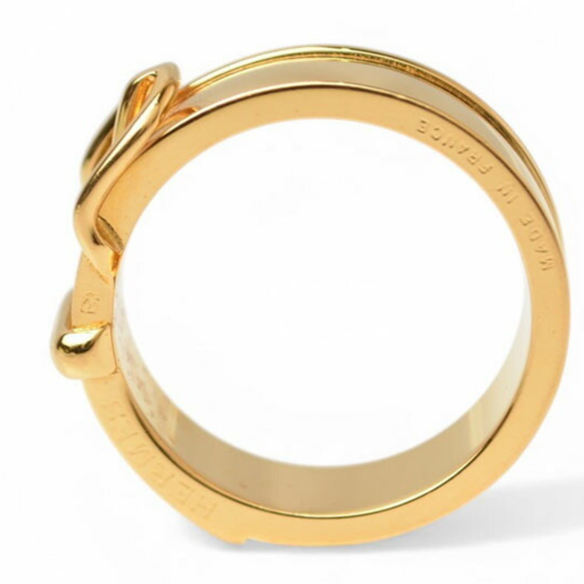 Hermes Hermes scarf ring/scarf holder, HERMES Boucles Sellier belt motif, gold. Size ONE SIZE - 4 Thumbnail