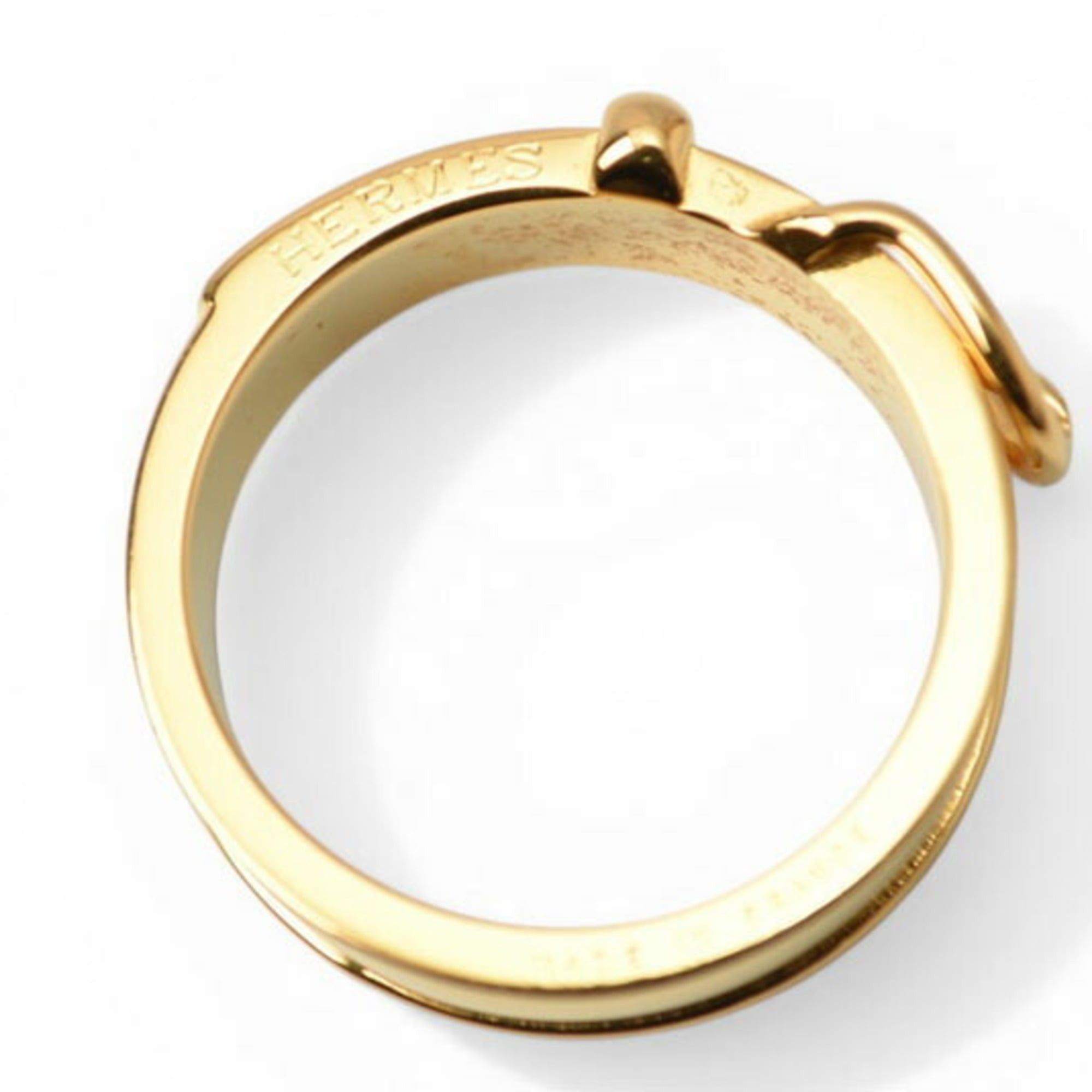 Hermes Hermes scarf ring/scarf holder, HERMES Boucles Sellier belt motif, gold. Size ONE SIZE - 5 Thumbnail