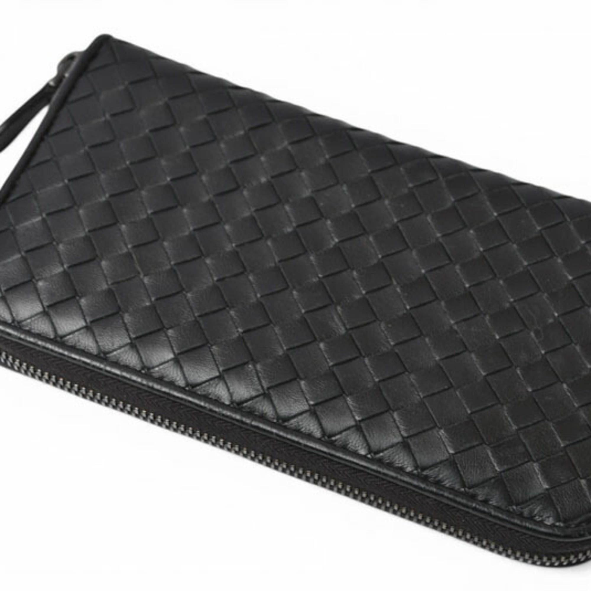 Bottega Veneta Bottega Veneta wallet, long round closure, intrecciato weave, orange. Size ONE SIZE - 4 Thumbnail