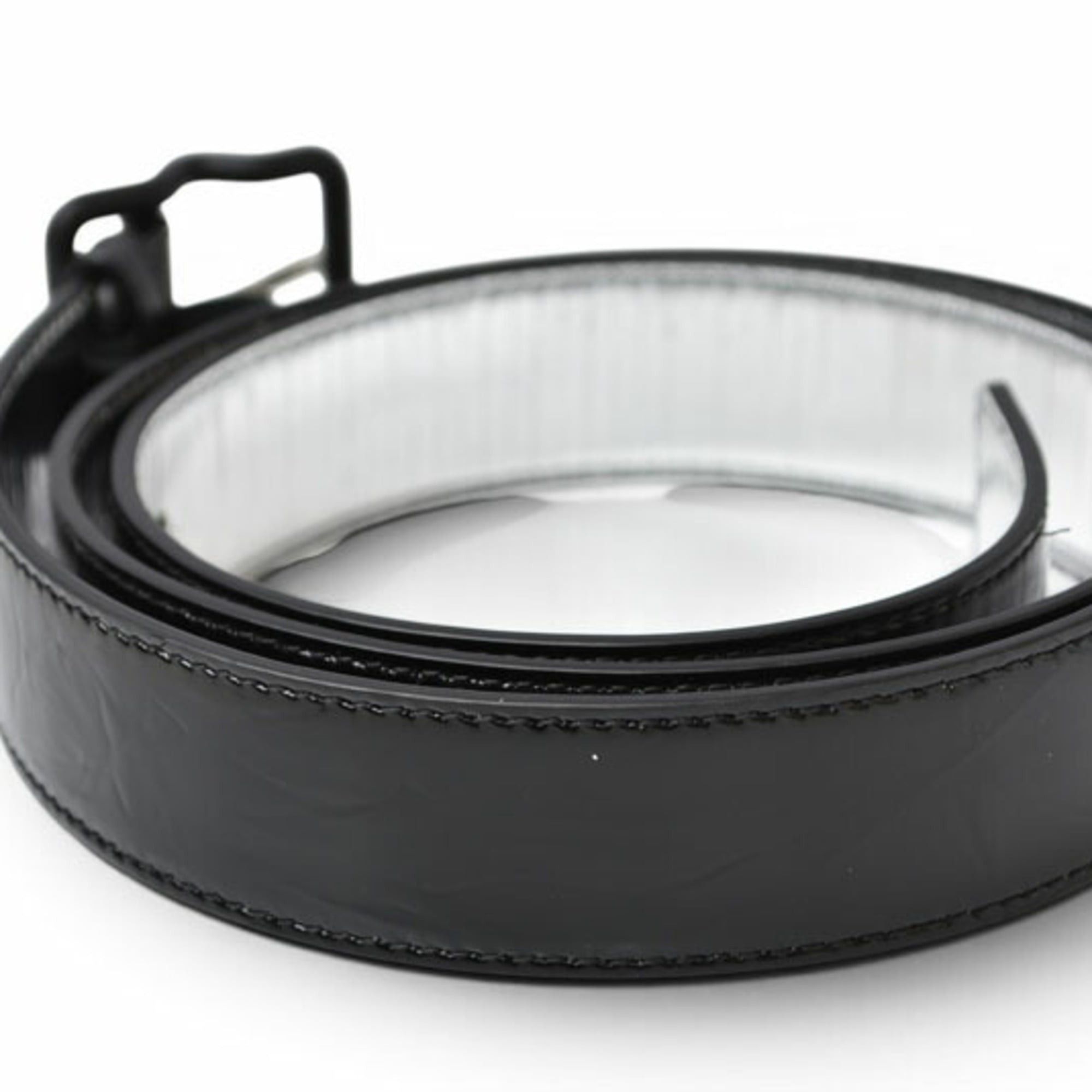Bottega Veneta Bottega Veneta belt, patent leather, size 95cm, black, 691233, men's. Size ONE SIZE - 4 Thumbnail