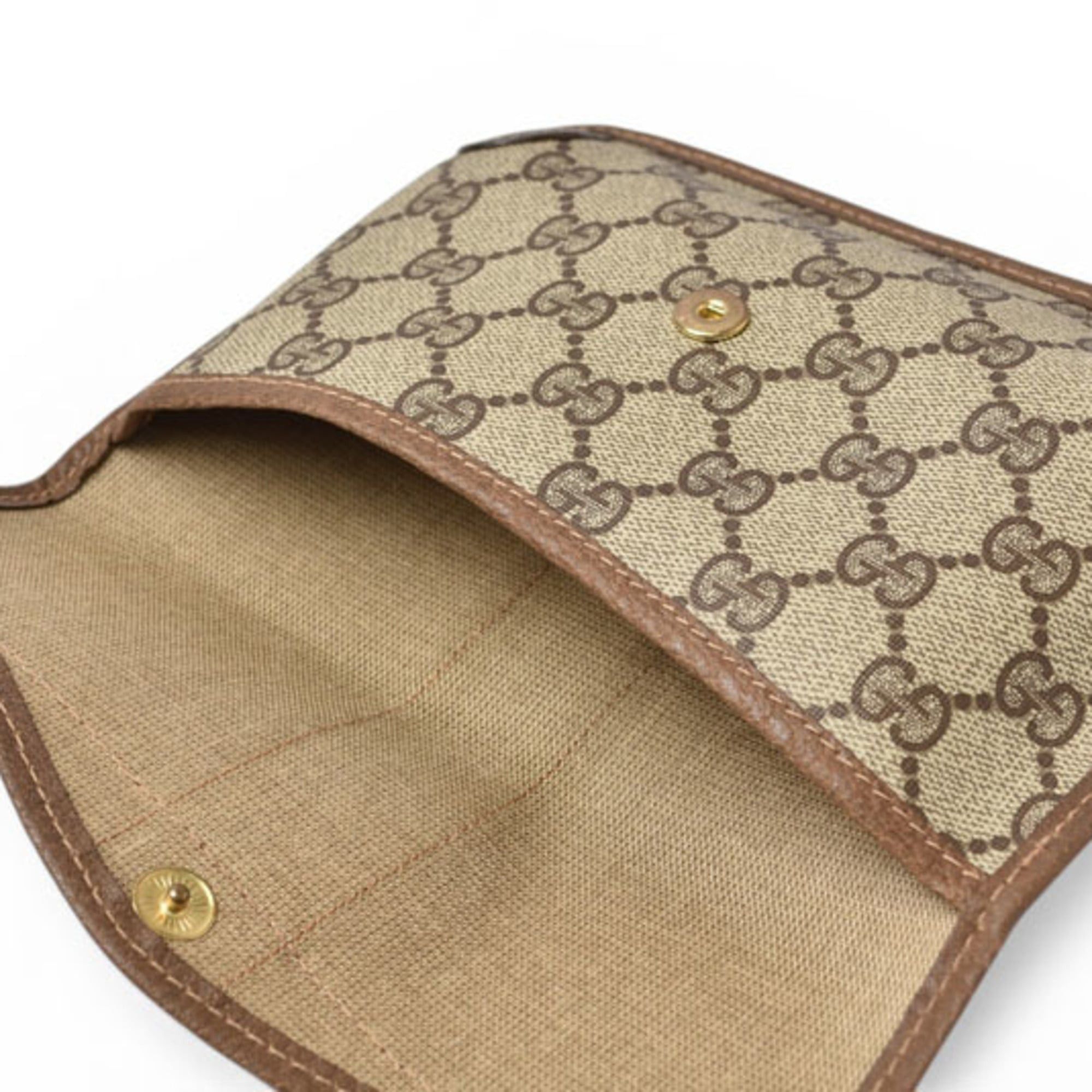 Gucci Gucci pouch, Old GG Plus, Sherry line, beige and brown. Size ONE SIZE - 7 Thumbnail