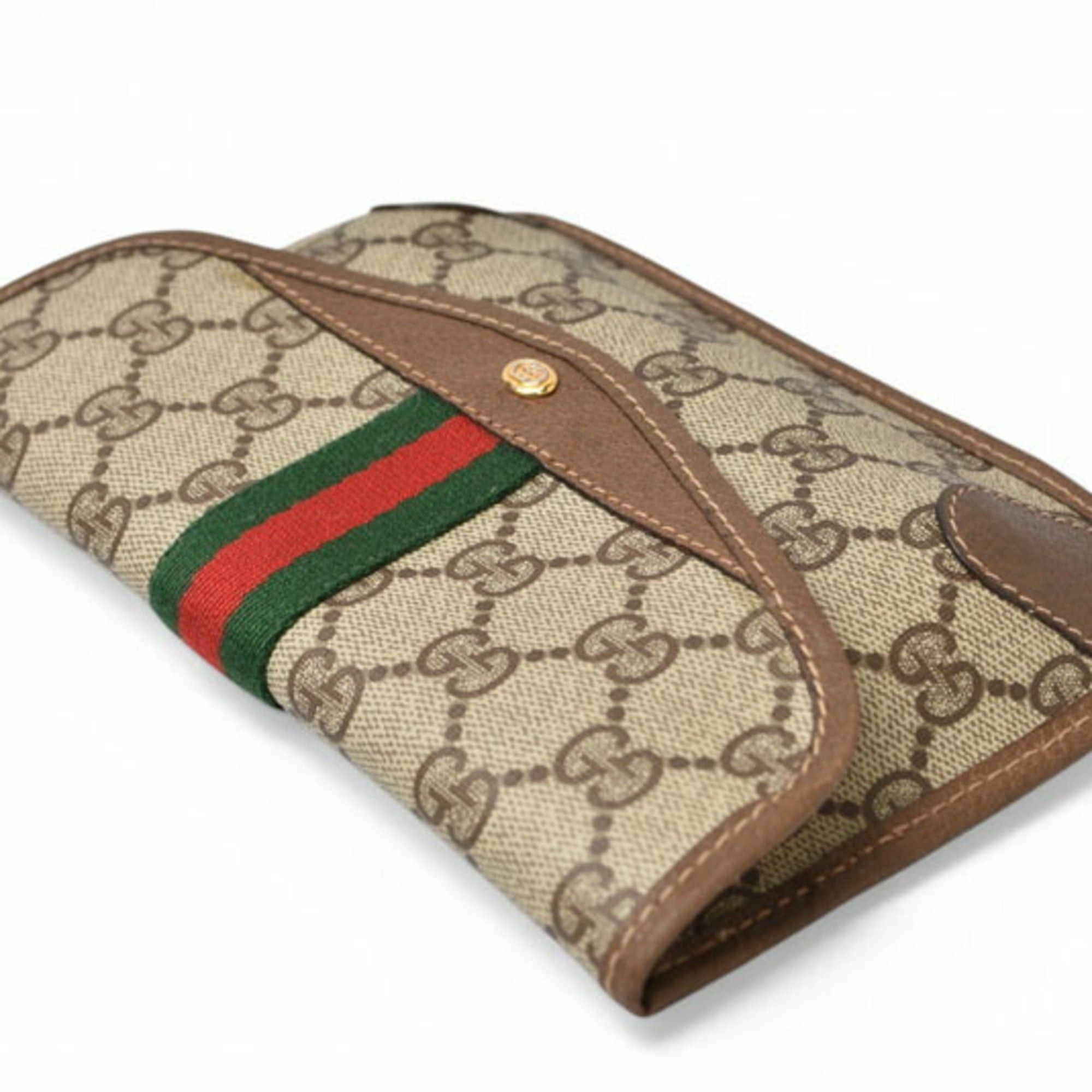 Gucci Gucci pouch, Old GG Plus, Sherry line, beige and brown. Size ONE SIZE - 3 Thumbnail