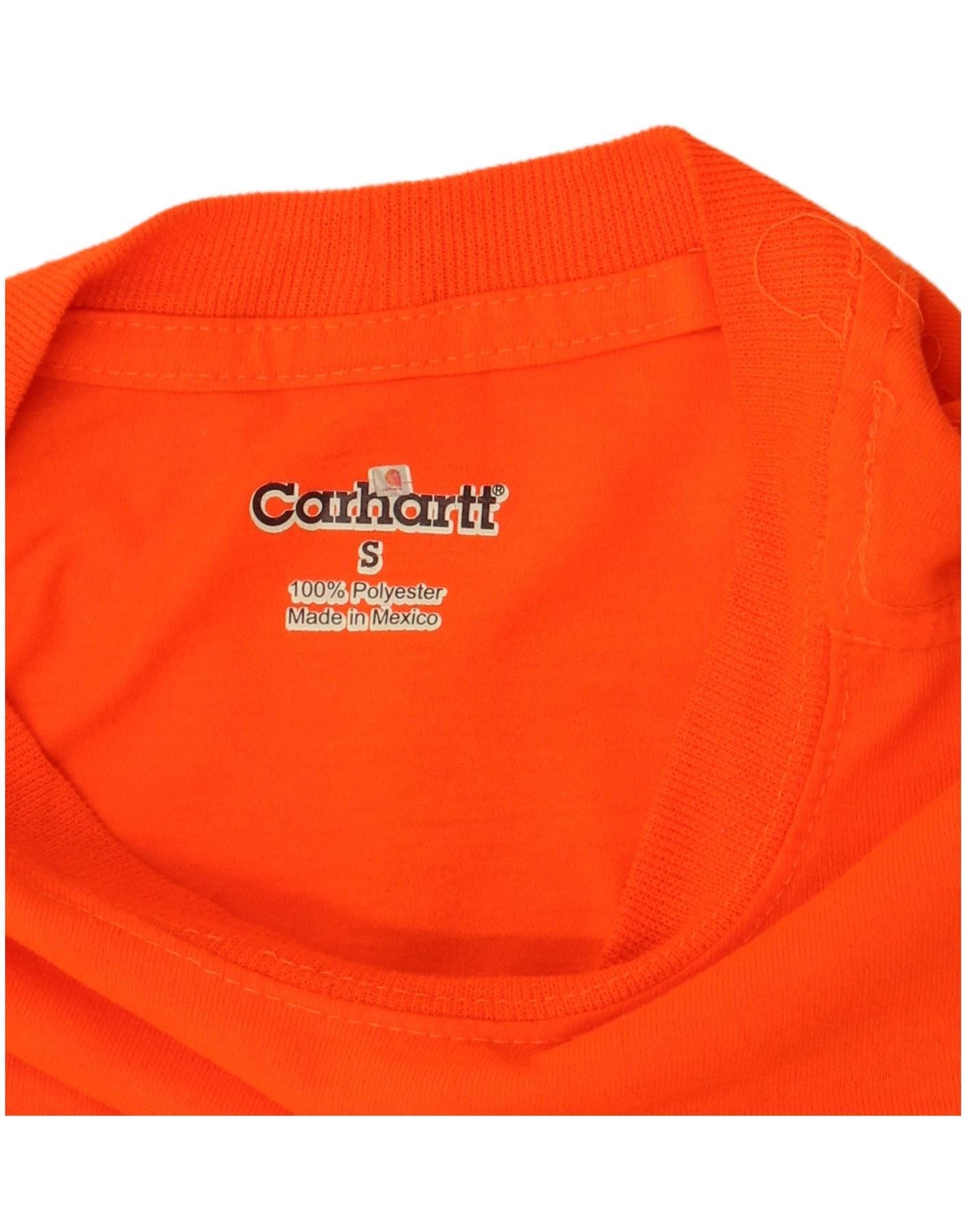 Carhartt Mens Top Long Sleeve Small Orange Polyester Size US S / EU 44-46 / 1 - 3 Thumbnail