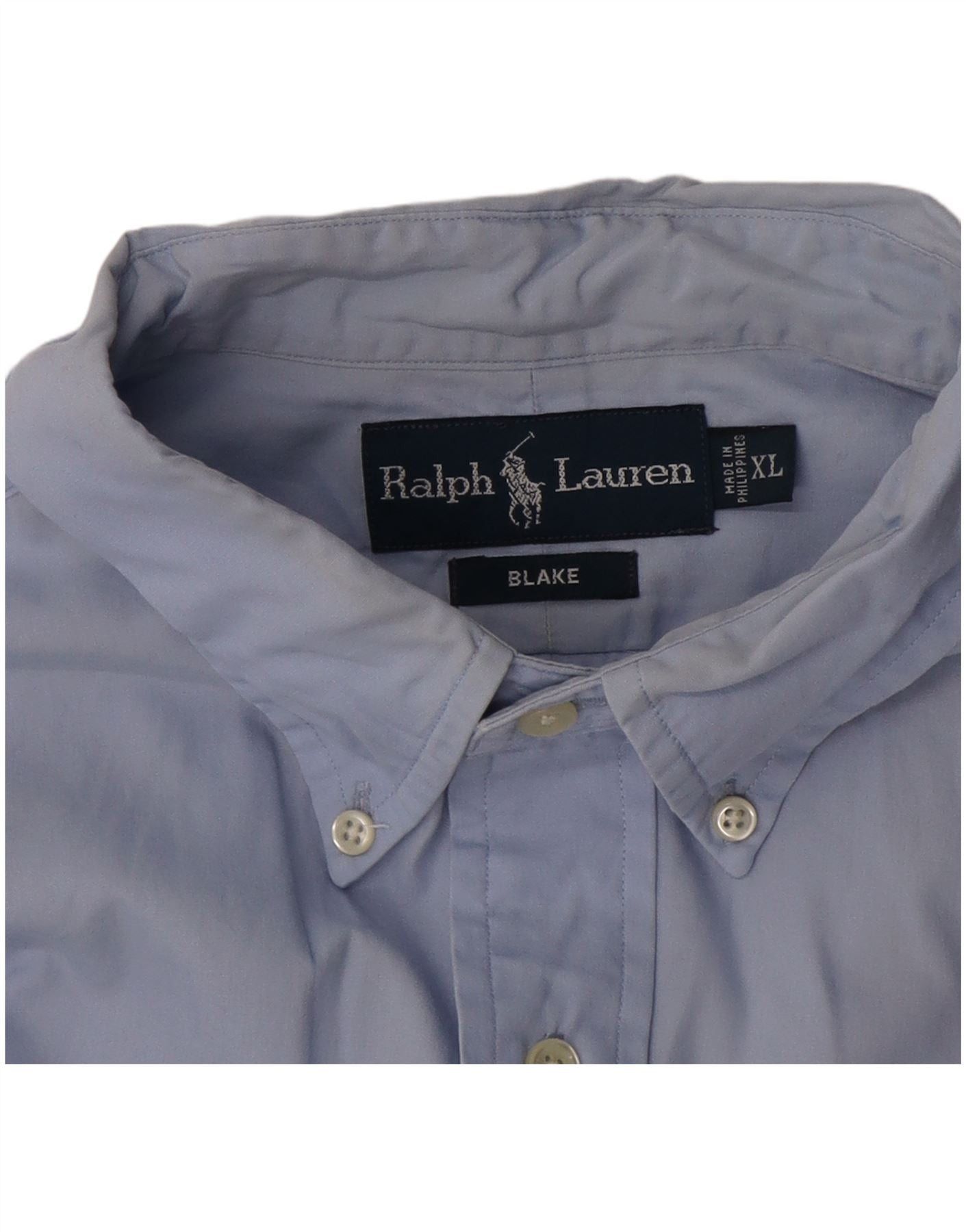 Ralph Lauren Mens Blake Short Sleeve Shirt XL Blue Size US XL / EU 56 / 4 - 4 Thumbnail