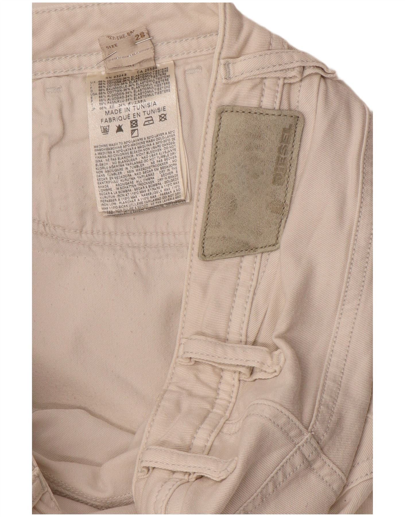 Diesel Womens Slim Jeans W28 L32 White Cotton Size 42" / US 20 - 3 Thumbnail