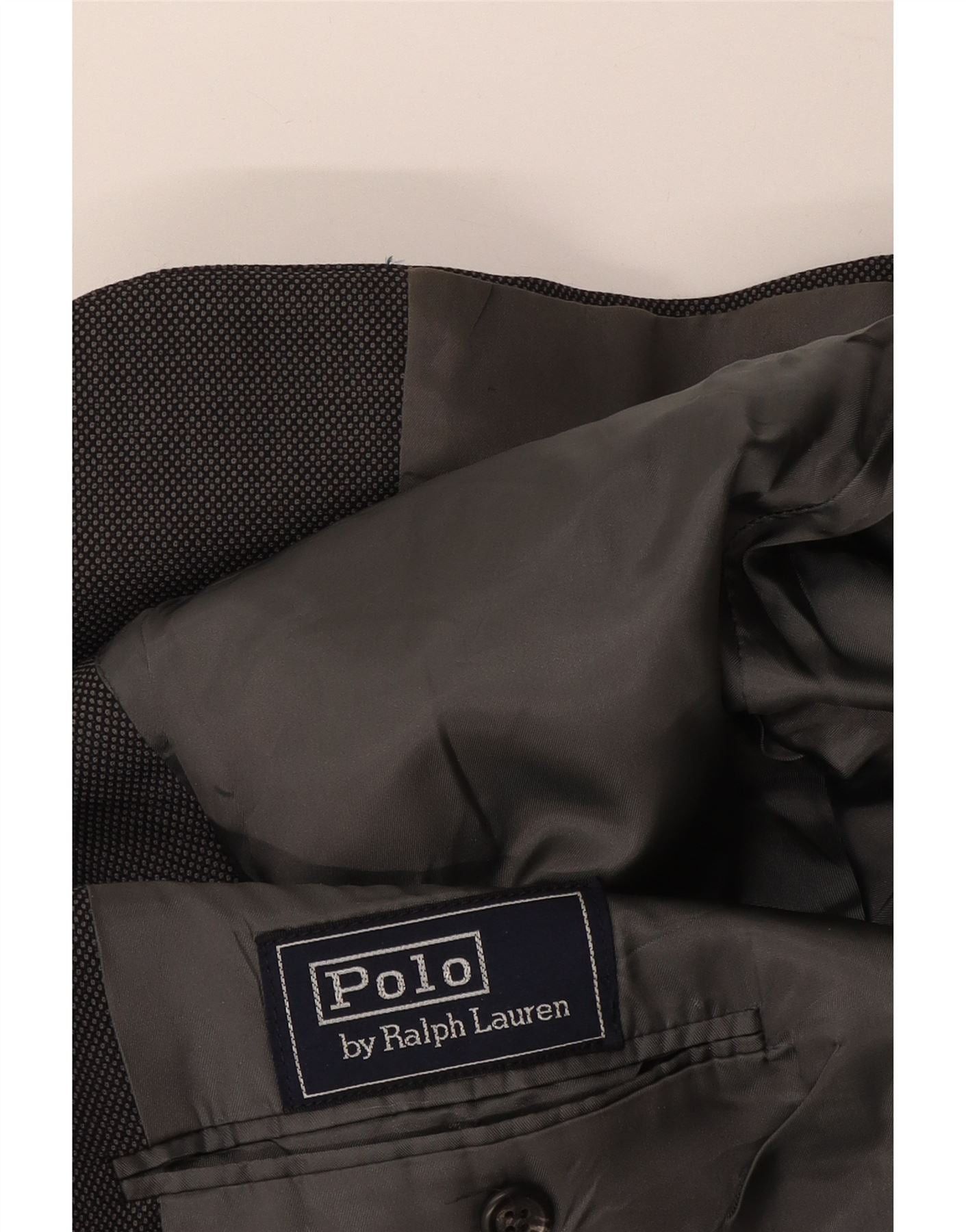 Polo Ralph Lauren Mens 2 Button Blazer Jacket UK 40 Large Navy Blue Spotted Size US XL / EU 56 / 4 - 5 Thumbnail