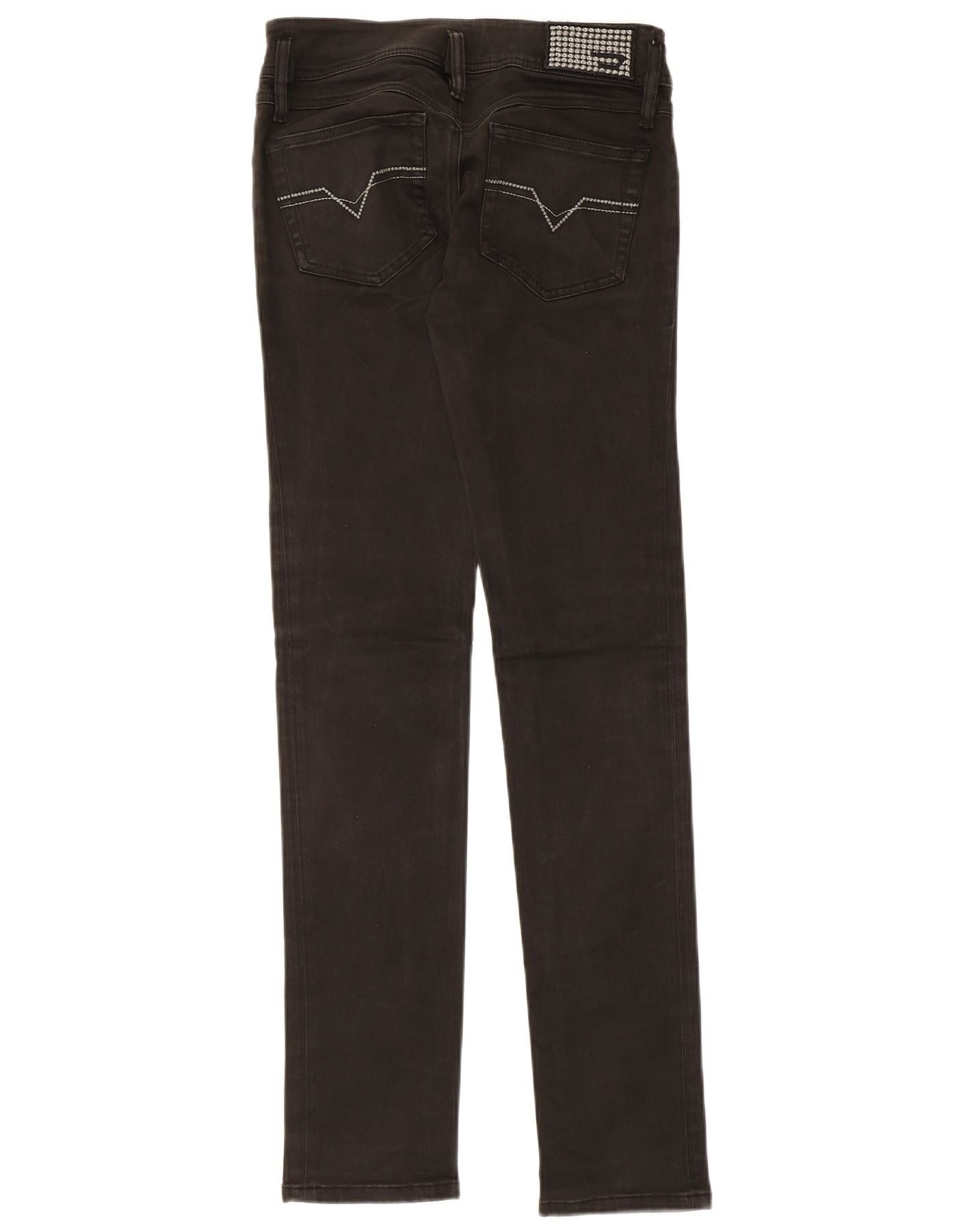 Diesel Womens Low Waist Skinny Casual Trousers W26 L32 Black Cotton Size 42" / US 20 - 2 Thumbnail