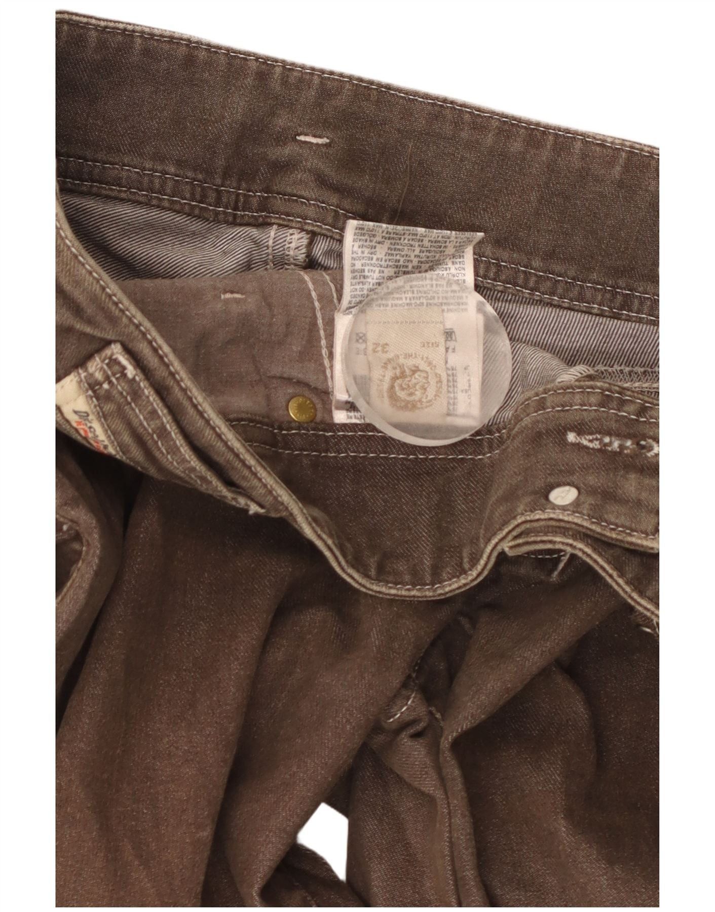 Diesel Womens Slim Jeans W32 L35 Brown Cotton Size 24" / US 00 / IT 34 - 3 Thumbnail
