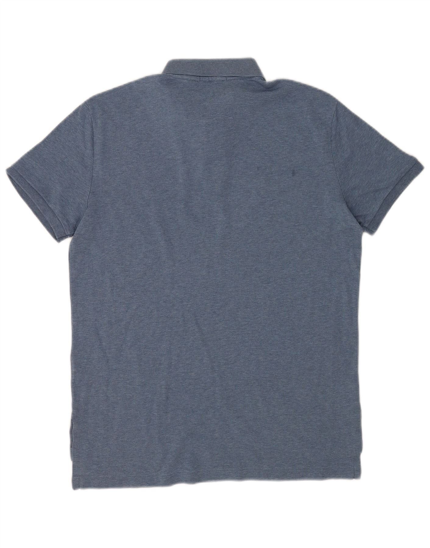 Polo Ralph Lauren Mens Polo Shirt Medium Blue Cotton Size US M / EU 48-50 / 2 - 2 Thumbnail