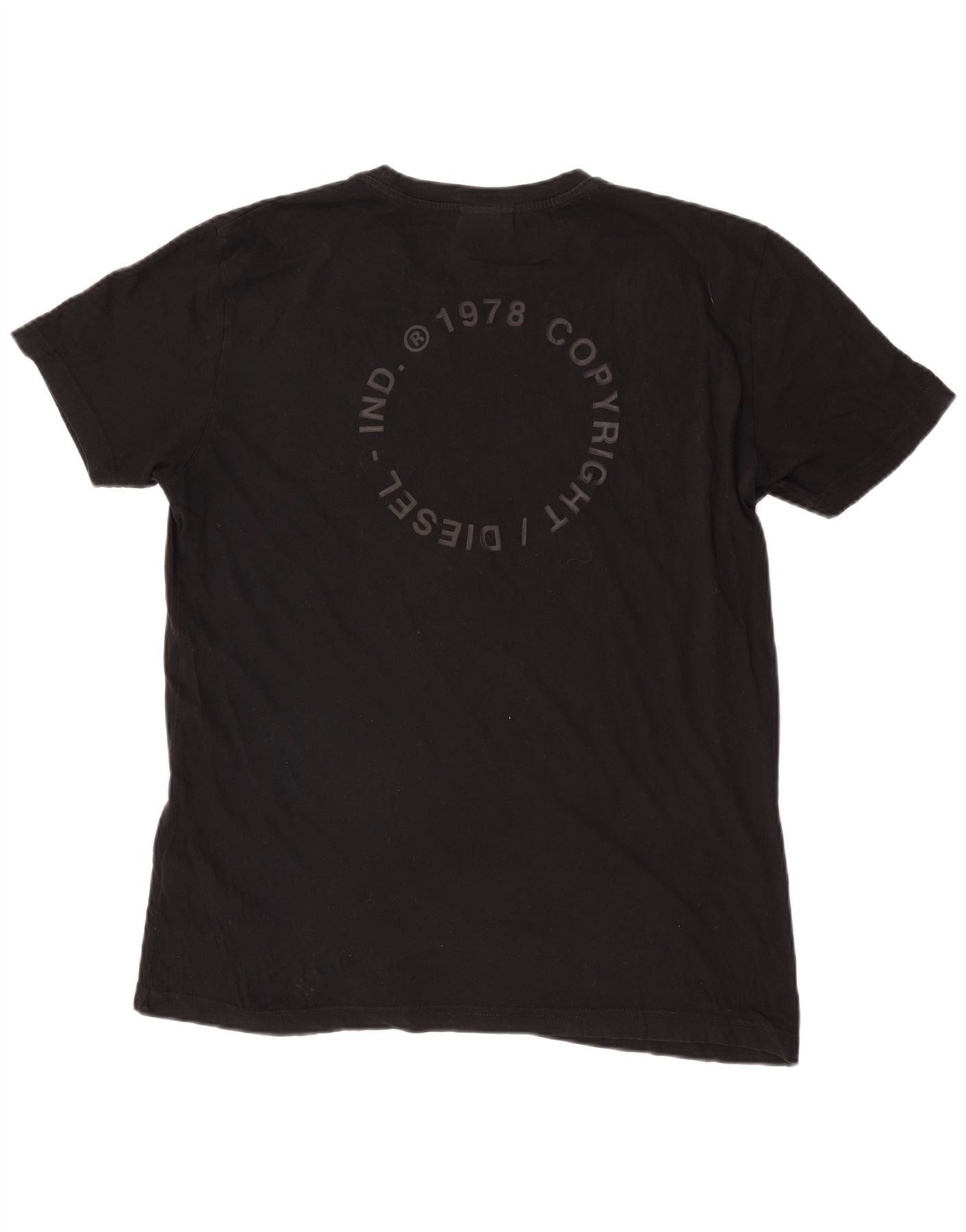 Diesel Mens Graphic T-Shirt Top XL Black Cotton Size US L / EU 52-54 / 3 - 2 Thumbnail