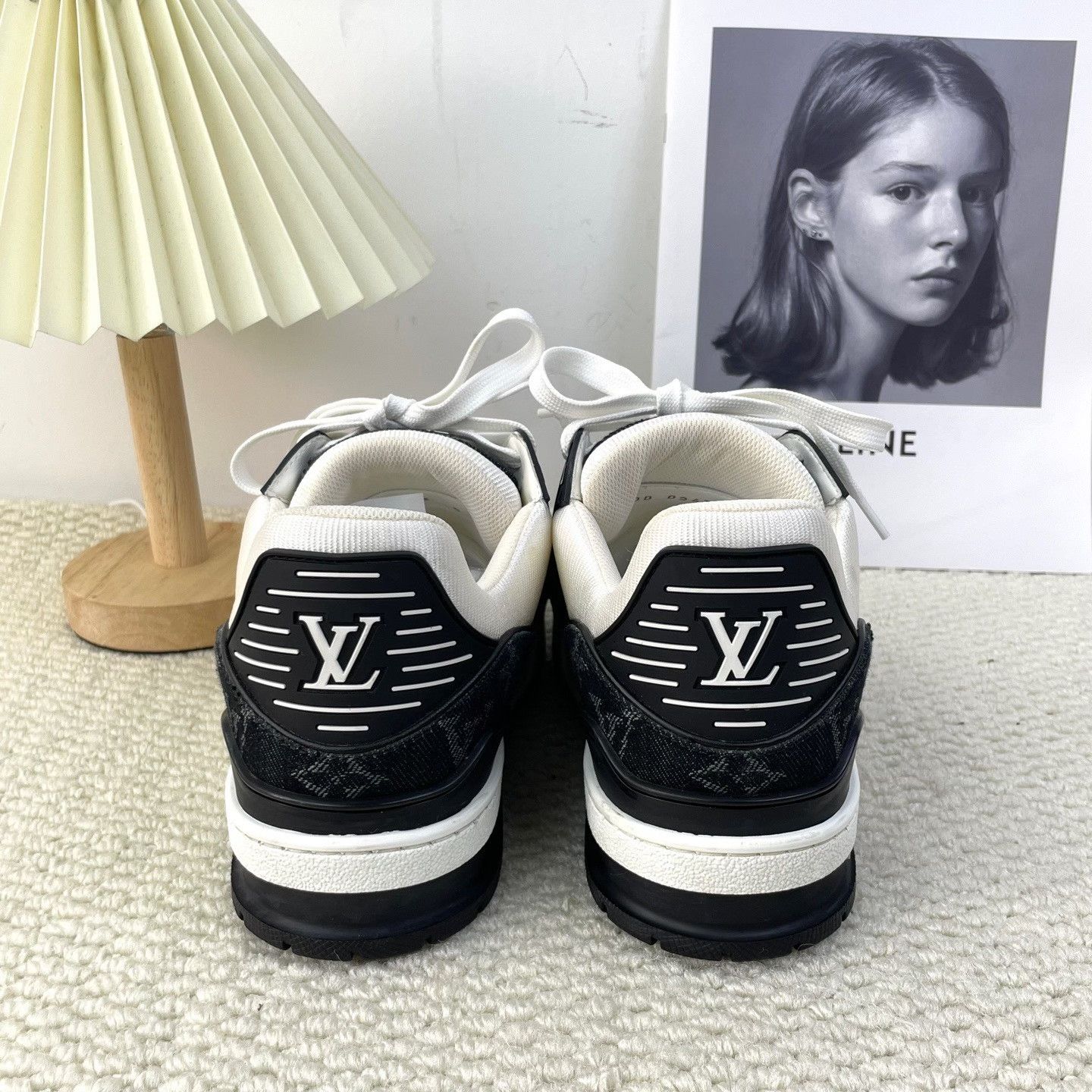 Louis Vuitton Louis Vuitton Training Printed Black Lowtop Sneakers Women Size US 5 / IT 35 - 4 Thumbnail