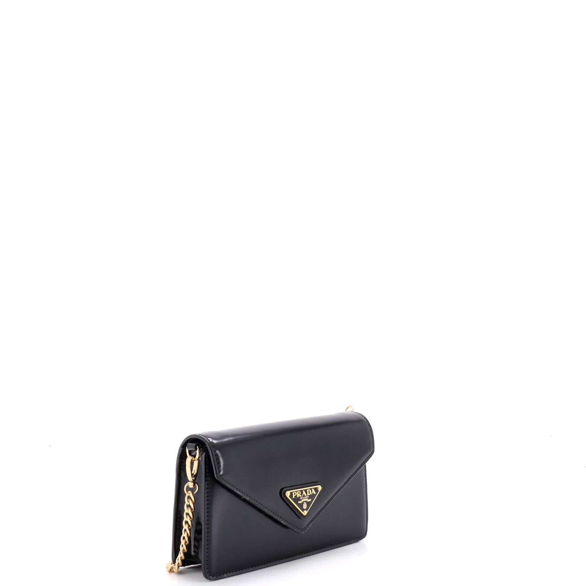 Prada Triangle Logo Envelope Chain Crossbody Bag Size ONE SIZE - 2 Thumbnail