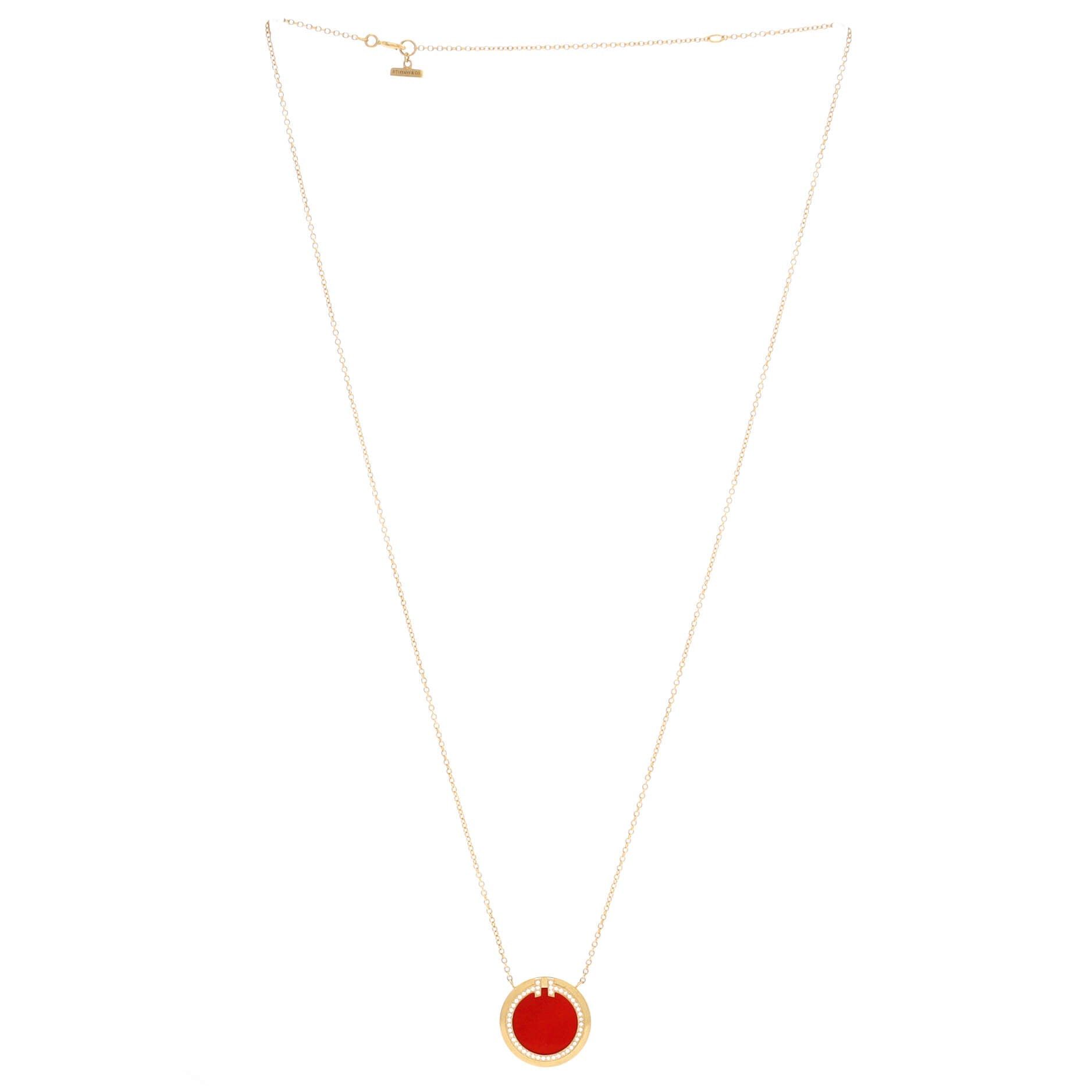 Tiffany & Co. T Circle Pendant Necklace Size ONE SIZE - 3 Thumbnail