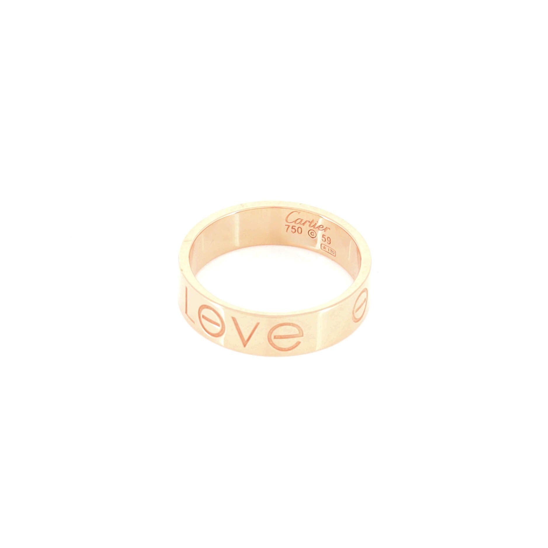 Cartier Engraved Love Band Ring Size ONE SIZE - 3 Thumbnail