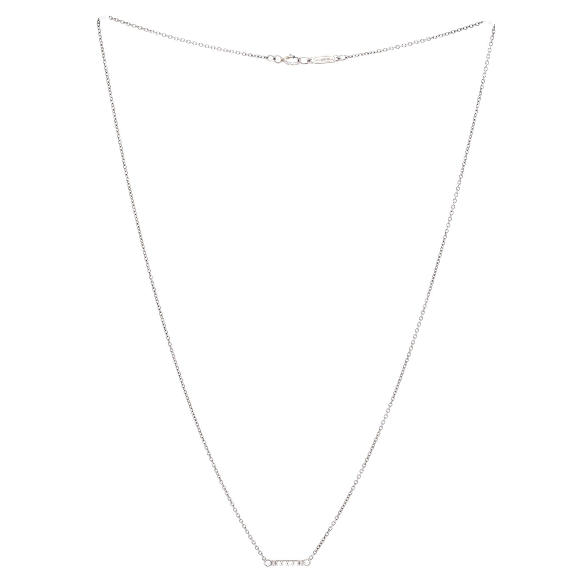 Tiffany & Co. Fleur de Lis Key Bar Pendant Necklace Size ONE SIZE - 2 Thumbnail