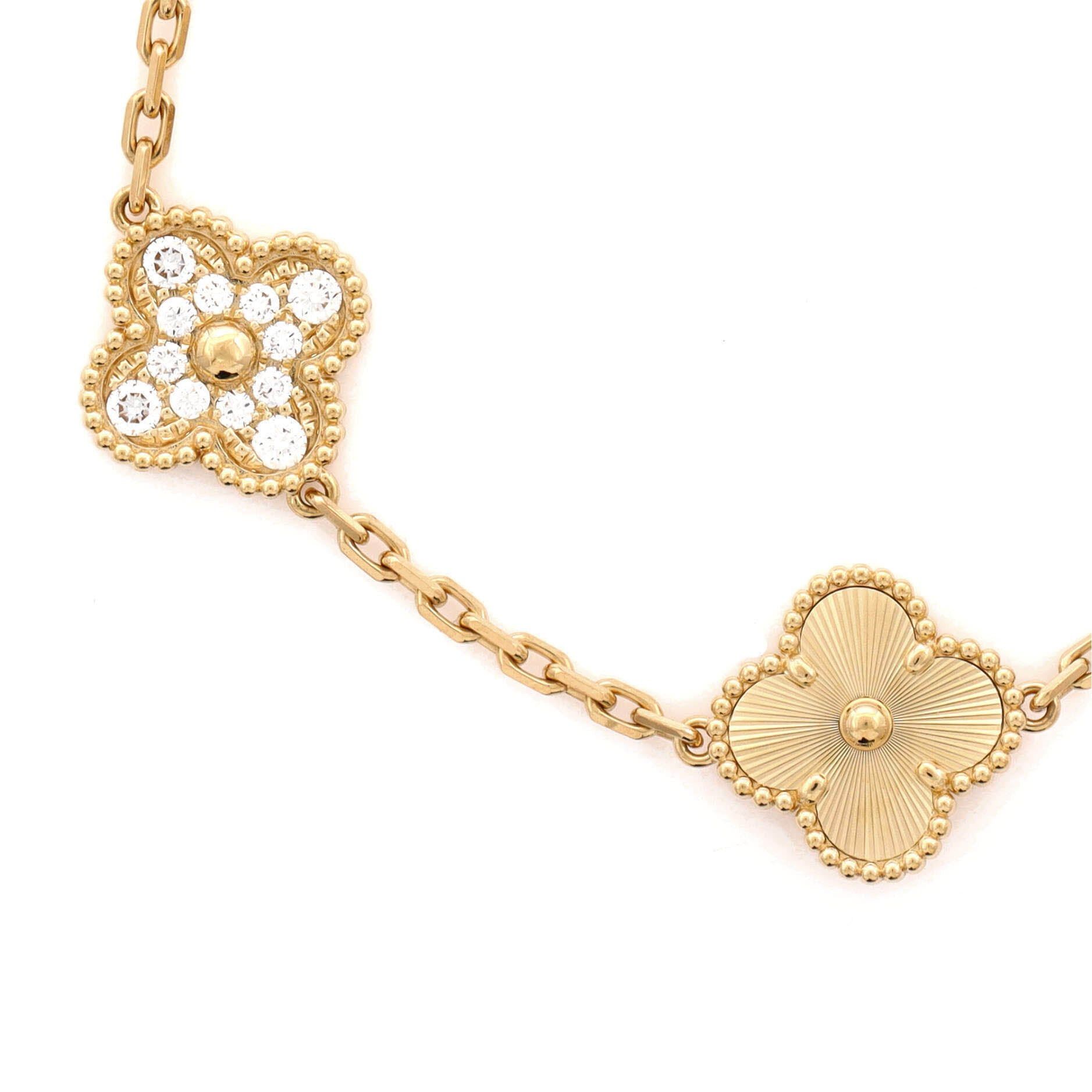 Van Cleef & Arpels Vintage Alhambra 5 Motifs Bracelet Size ONE SIZE - 3 Thumbnail