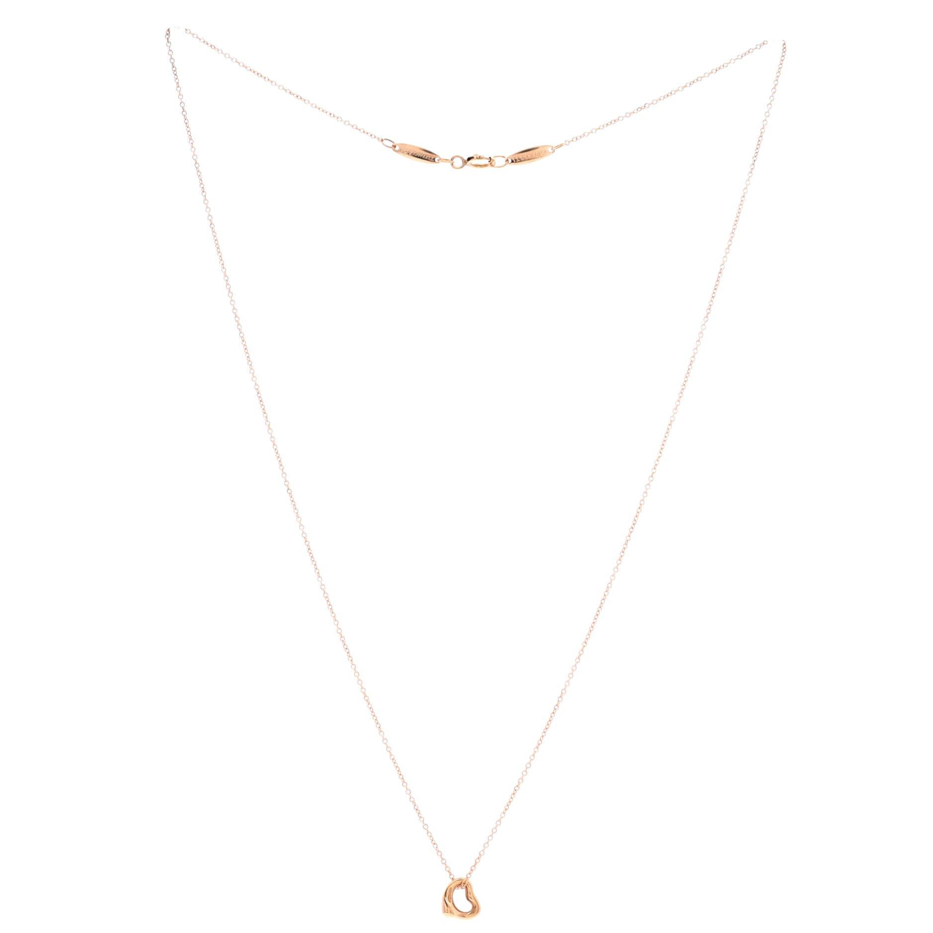 Tiffany & Co. Elsa Peretti Open Heart Pendant Necklace Size ONE SIZE - 3 Thumbnail