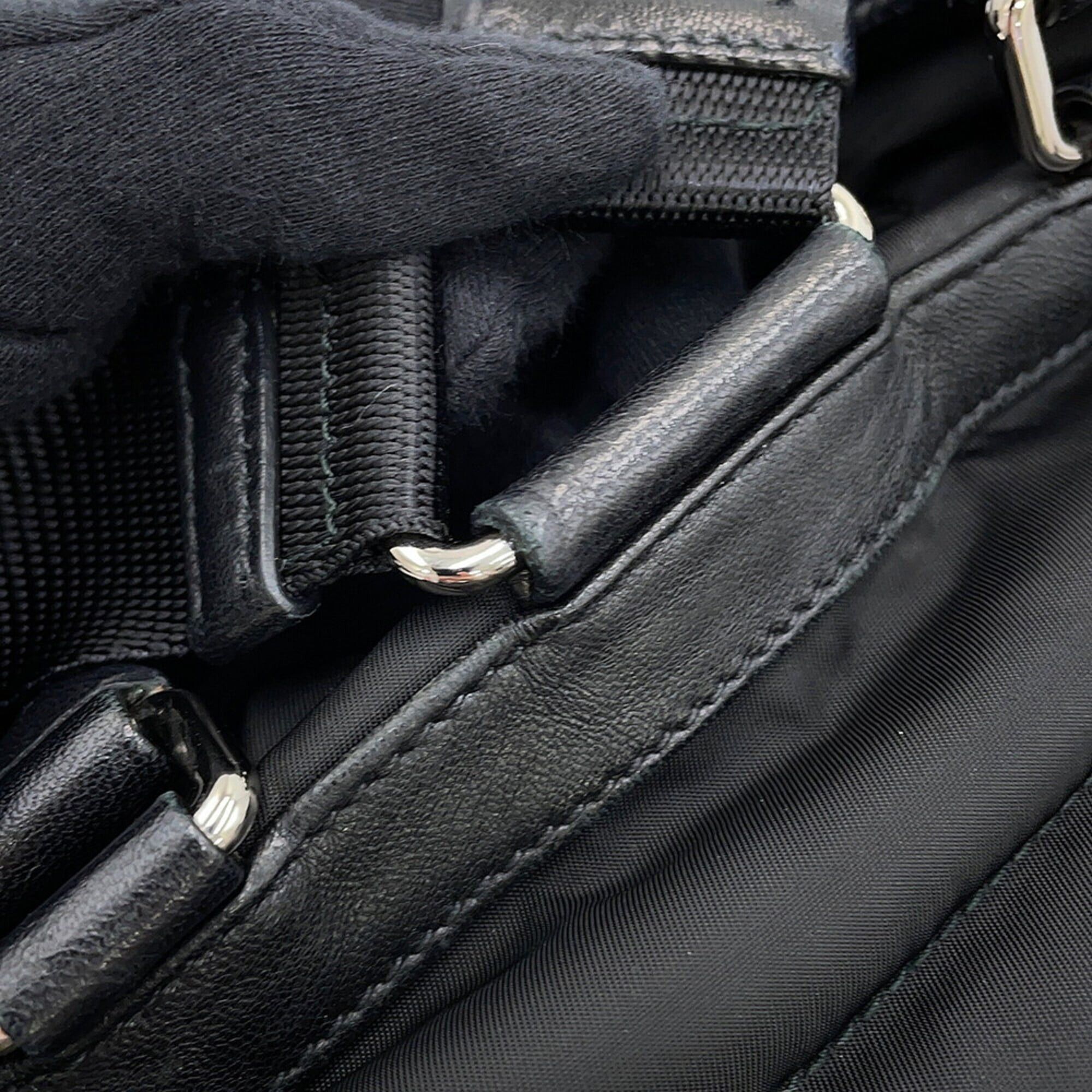 Prada Prada Quilted Backpack Nylon 1BZ002 PRADA Handbag Black Size ONE SIZE - 8 Thumbnail