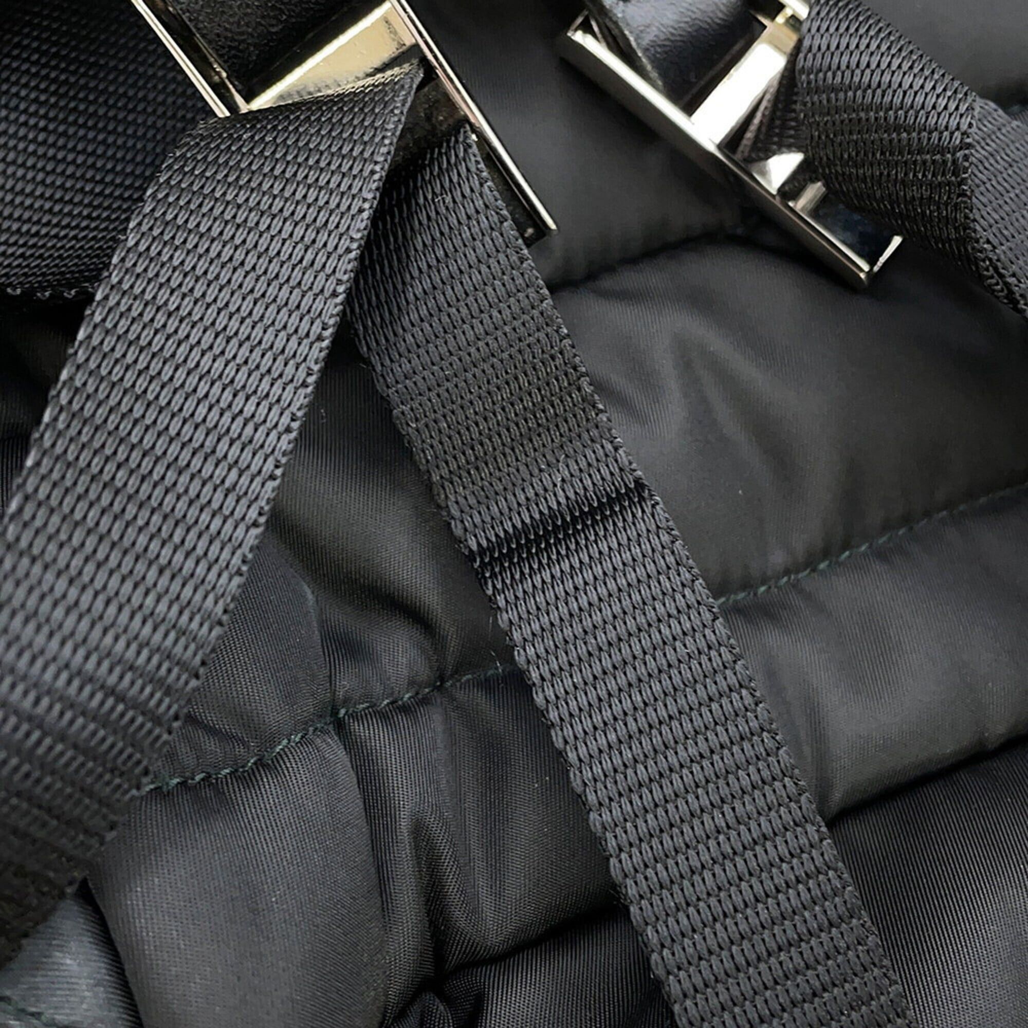 Prada Prada Quilted Backpack Nylon 1BZ002 PRADA Handbag Black Size ONE SIZE - 13 Thumbnail