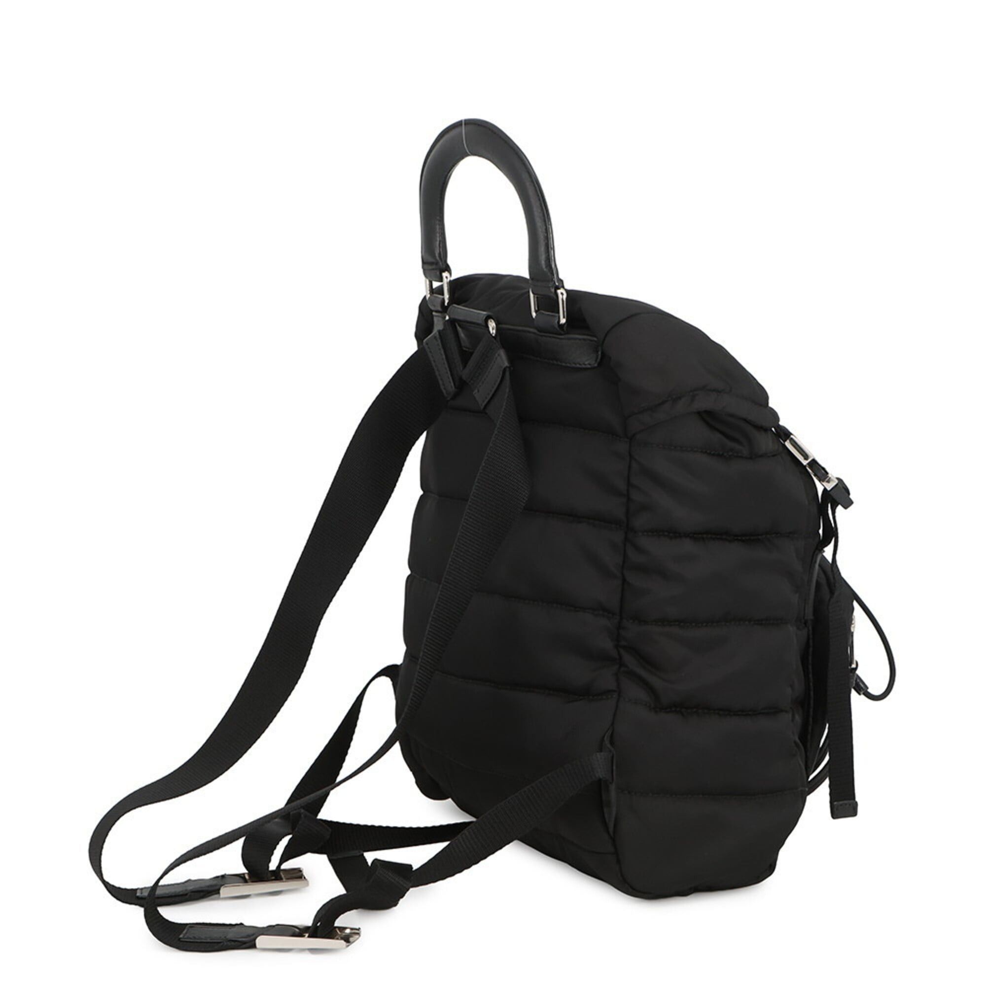 Prada Prada Quilted Backpack Nylon 1BZ002 PRADA Handbag Black Size ONE SIZE - 2 Thumbnail