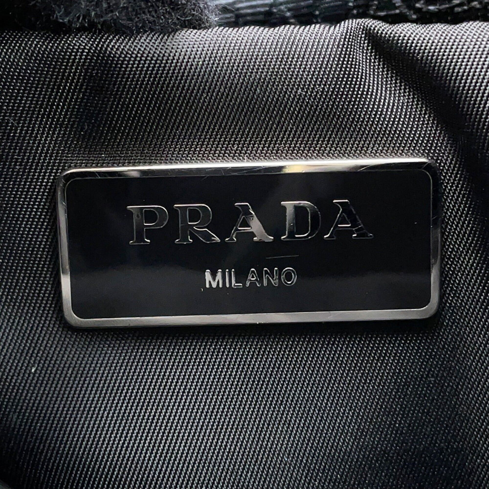 Prada Prada Quilted Backpack Nylon 1BZ002 PRADA Handbag Black Size ONE SIZE - 16 Thumbnail