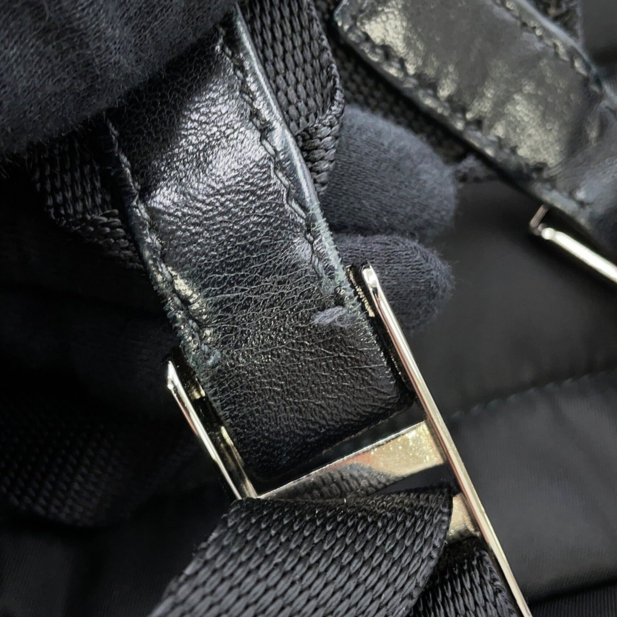 Prada Prada Quilted Backpack Nylon 1BZ002 PRADA Handbag Black Size ONE SIZE - 12 Thumbnail