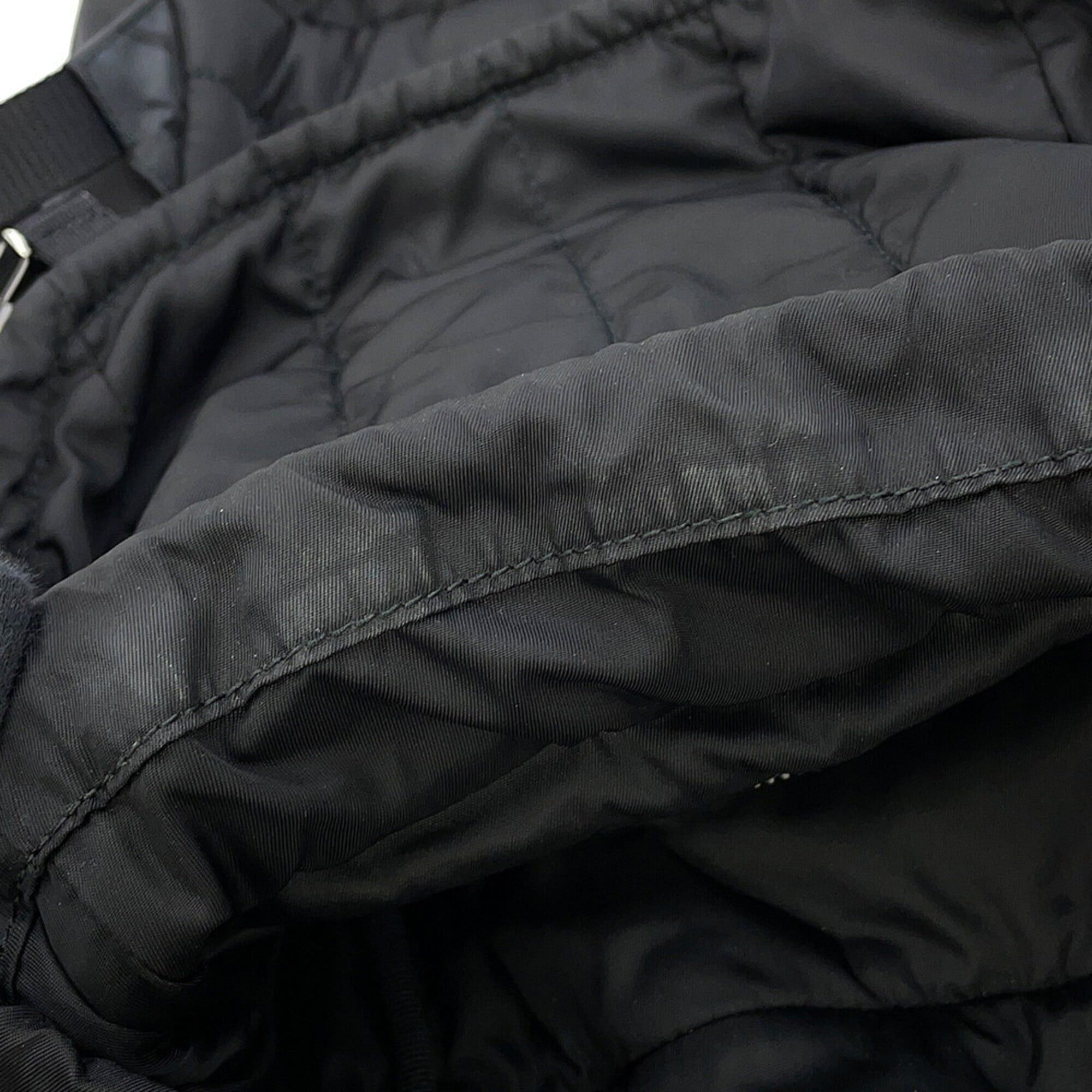 Prada Prada Quilted Backpack Nylon 1BZ002 PRADA Handbag Black Size ONE SIZE - 10 Thumbnail