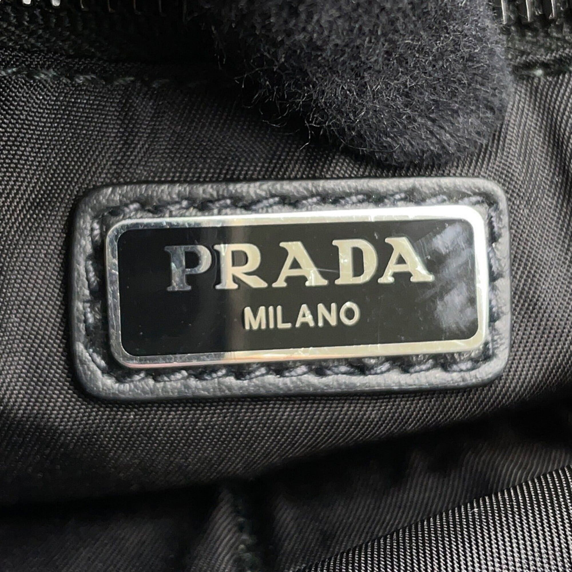 Prada Prada Shoulder Bag Triangle Leather 2VH078 PRADA Black Handbag Size ONE SIZE - 15 Thumbnail