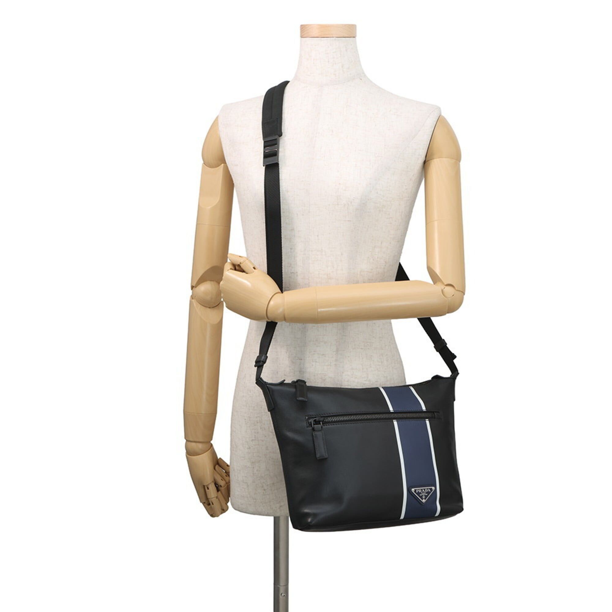 Prada Prada Shoulder Bag Triangle Leather 2VH078 PRADA Black Handbag Size ONE SIZE - 4 Thumbnail