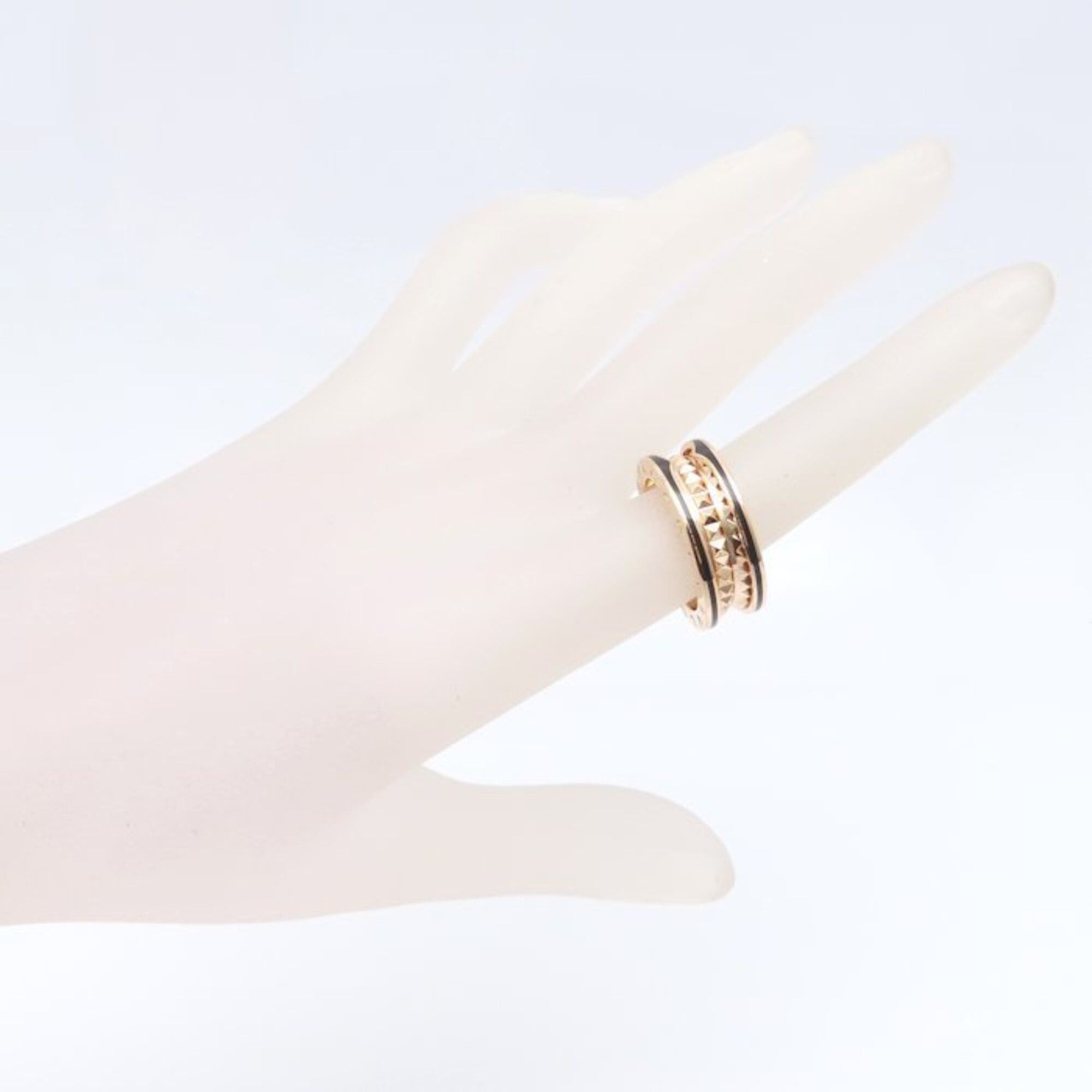 Bvlgari BVLGARI B.zero1 Rock Ring, 2-band, #55, 18KPG x Black Ceramic, Women's, 358015 295452 Size ONE SIZE - 5 Thumbnail