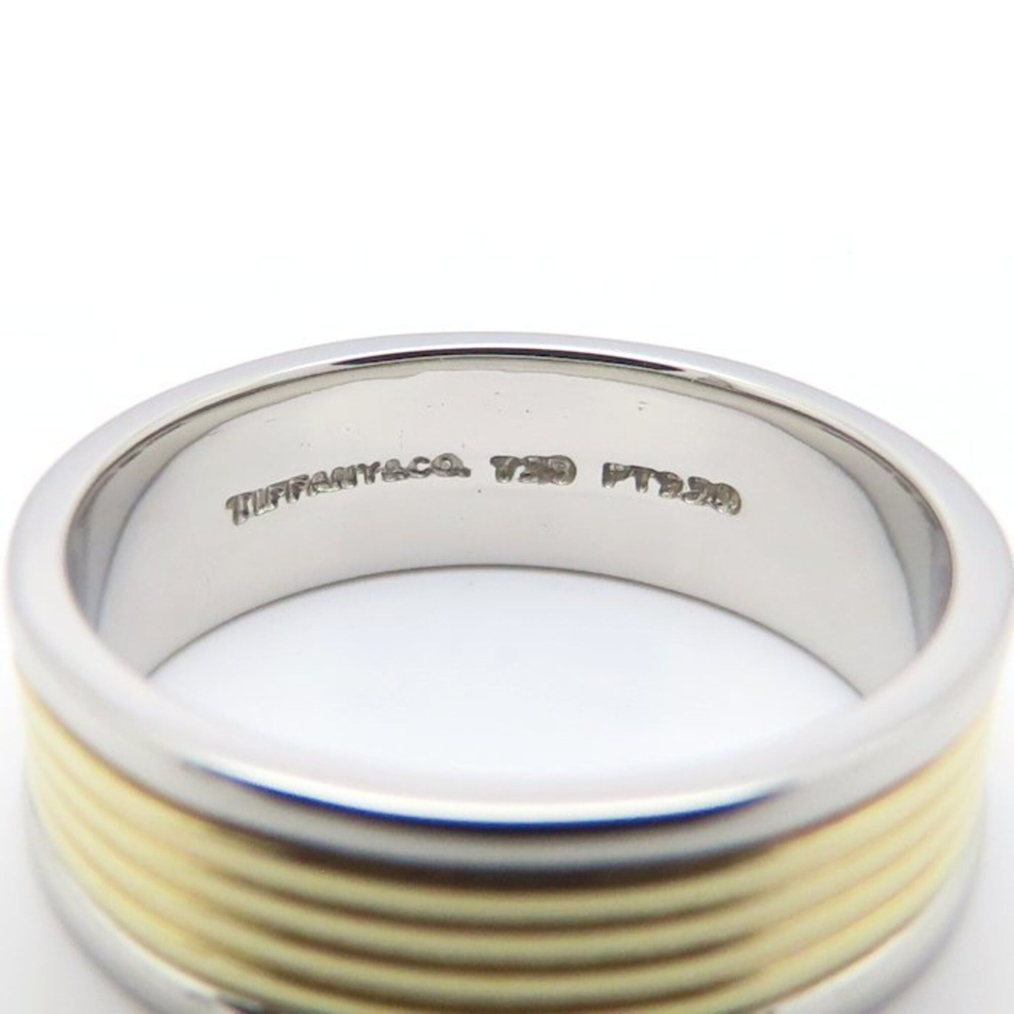 Tiffany & Co. TIFFANY&Co. Tiffany Band Ring, 18K Yellow Gold x Platinum 950, Women's, Item Number 295459 Size ONE SIZE - 5 Thumbnail