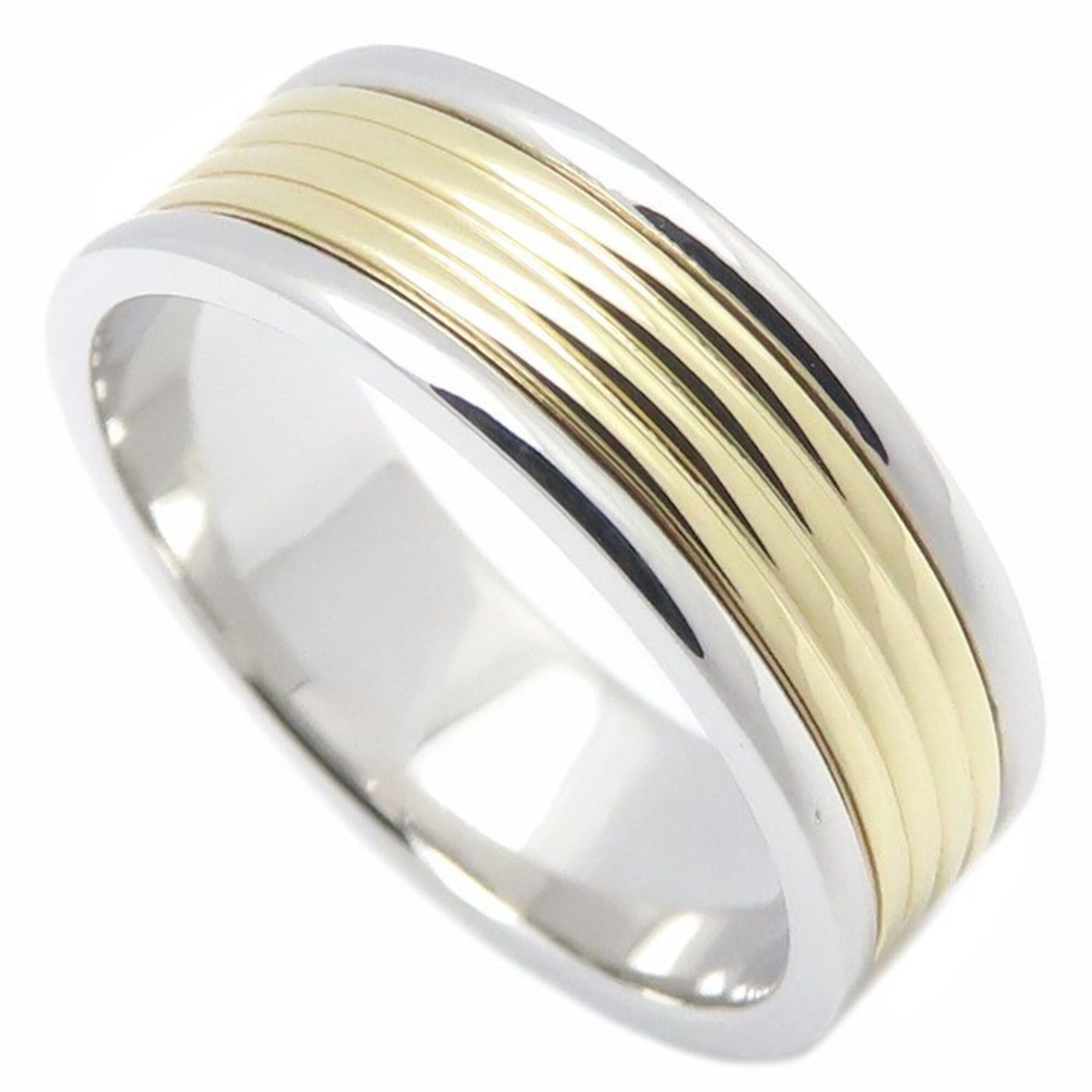 Tiffany & Co. TIFFANY&Co. Tiffany Band Ring, 18K Yellow Gold x Platinum 950, Women's, Item Number 295459 Size ONE SIZE - 2 Thumbnail